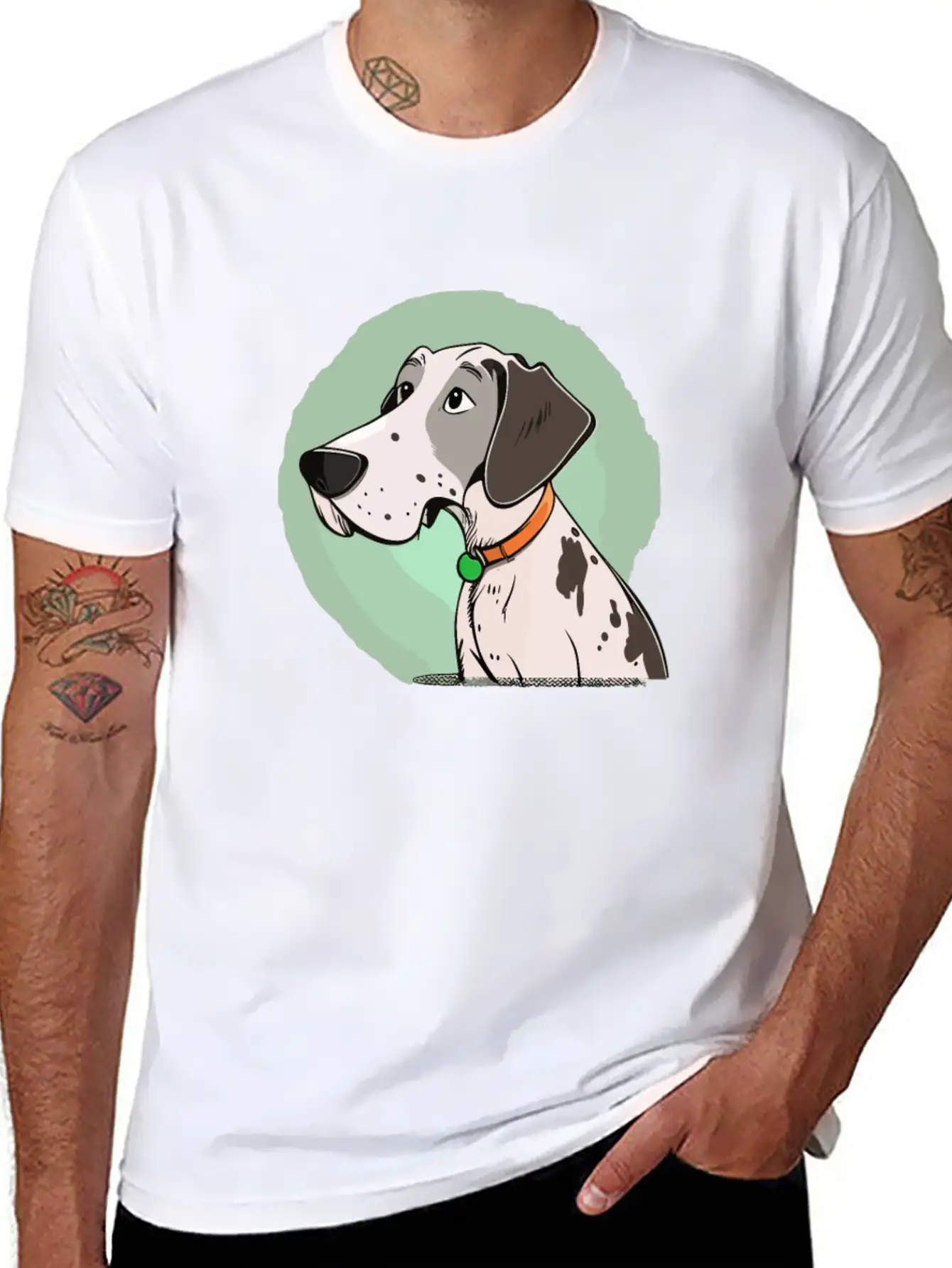 Dog Cartoon Style Unisex Casual T-Shirt ¨C Clean Design For Daily Comfort