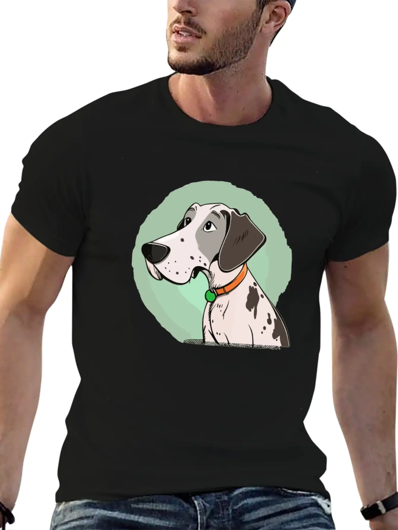 Dog Cartoon Style Unisex Casual T-Shirt ¨C Clean Design For Daily Comfort
