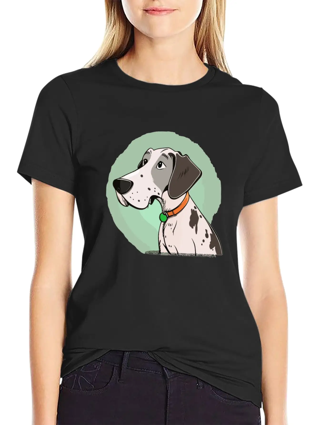 Dog Cartoon Style Unisex Casual T-Shirt ¨C Clean Design For Daily Comfort