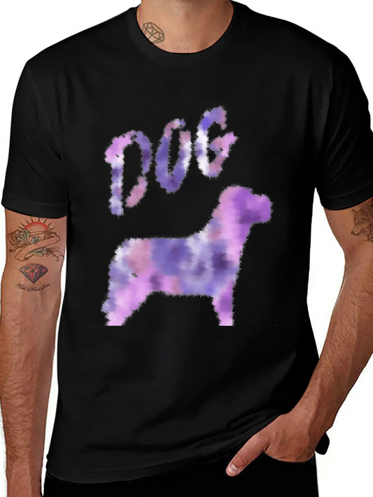Dog Colorful Ink Painting Soft Cotton Short Sleeve Tee ¨C Unisex Wardrobe Staple