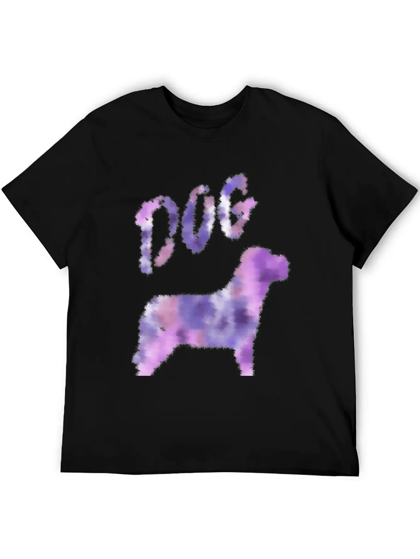 Dog Colorful Ink Painting Soft Cotton Short Sleeve Tee ¨C Unisex Wardrobe Staple