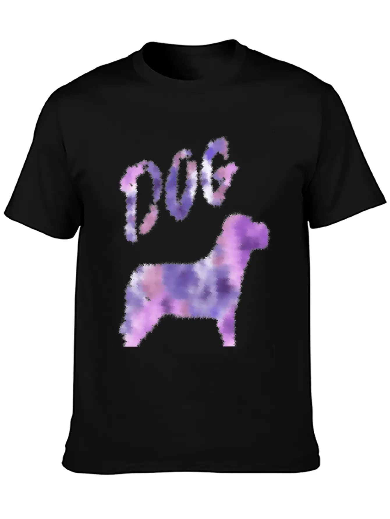 Dog Colorful Ink Painting Soft Cotton Short Sleeve Tee ¨C Unisex Wardrobe Staple