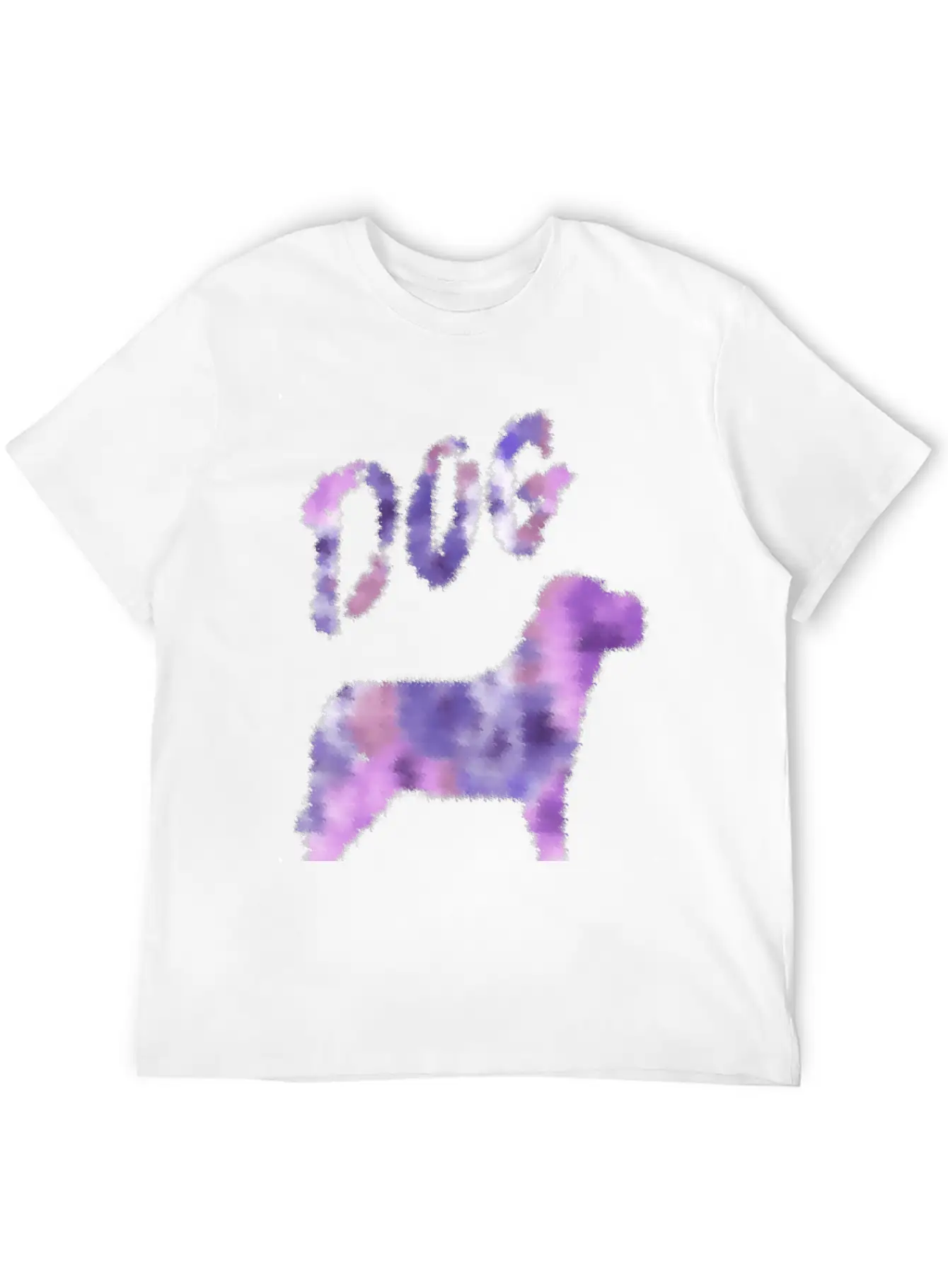 Dog Colorful Ink Painting Soft Cotton Short Sleeve Tee ¨C Unisex Wardrobe Staple