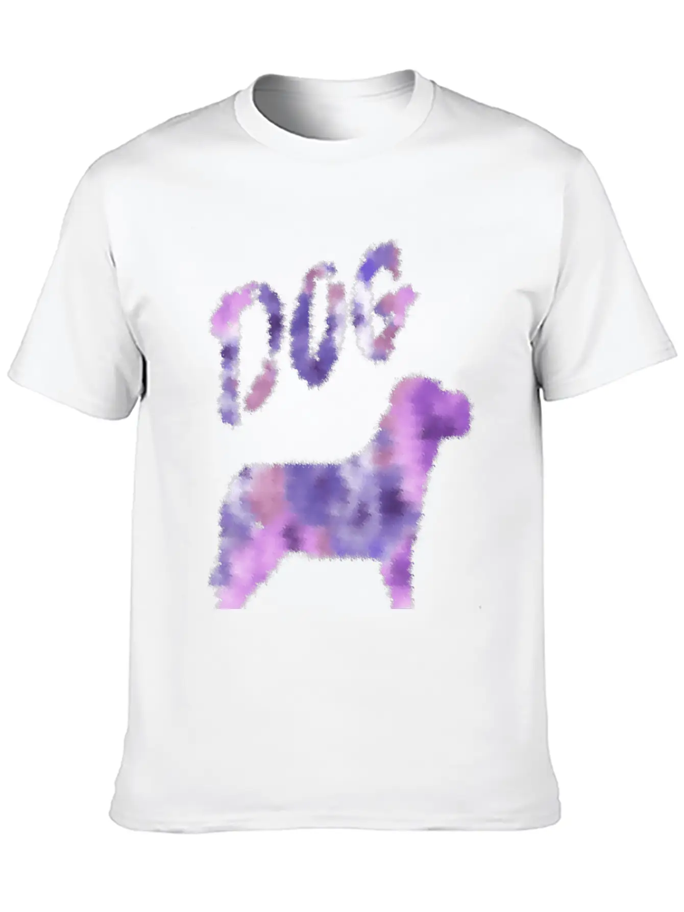 Dog Colorful Ink Painting Soft Cotton Short Sleeve Tee ¨C Unisex Wardrobe Staple