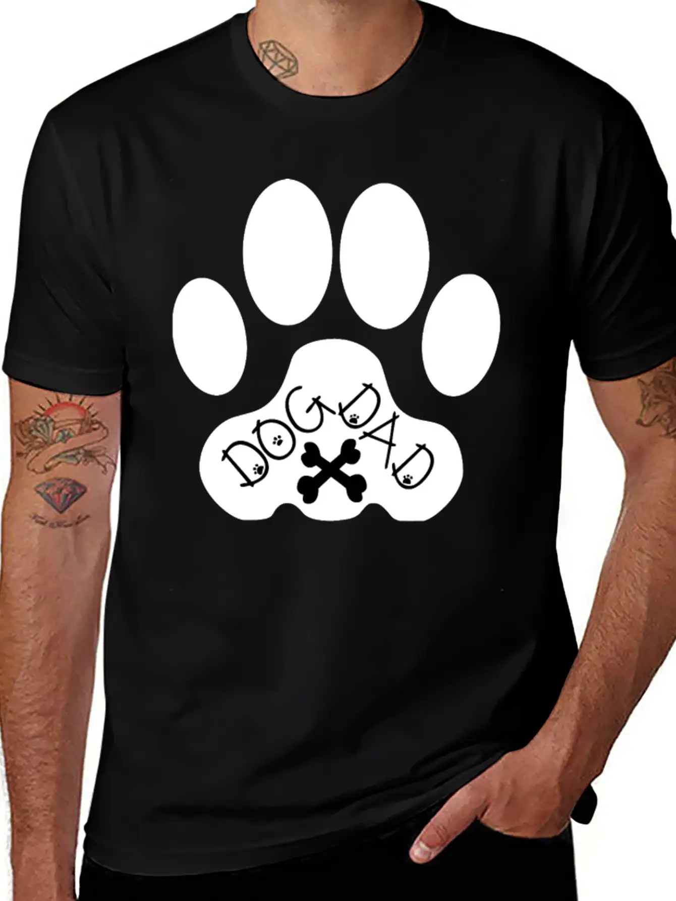 Dog Dad Essential Cotton Tee For Daily Outfits ¨C Unisex Style