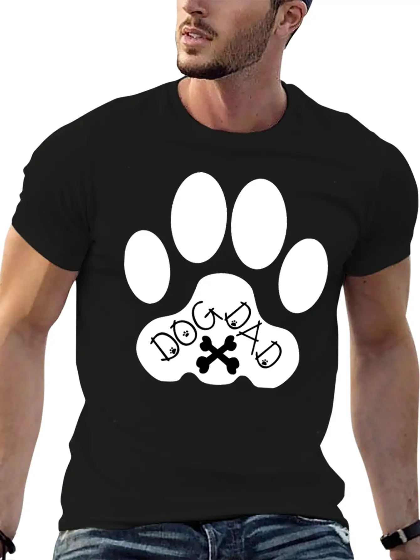 Dog Dad Essential Cotton Tee For Daily Outfits ¨C Unisex Style