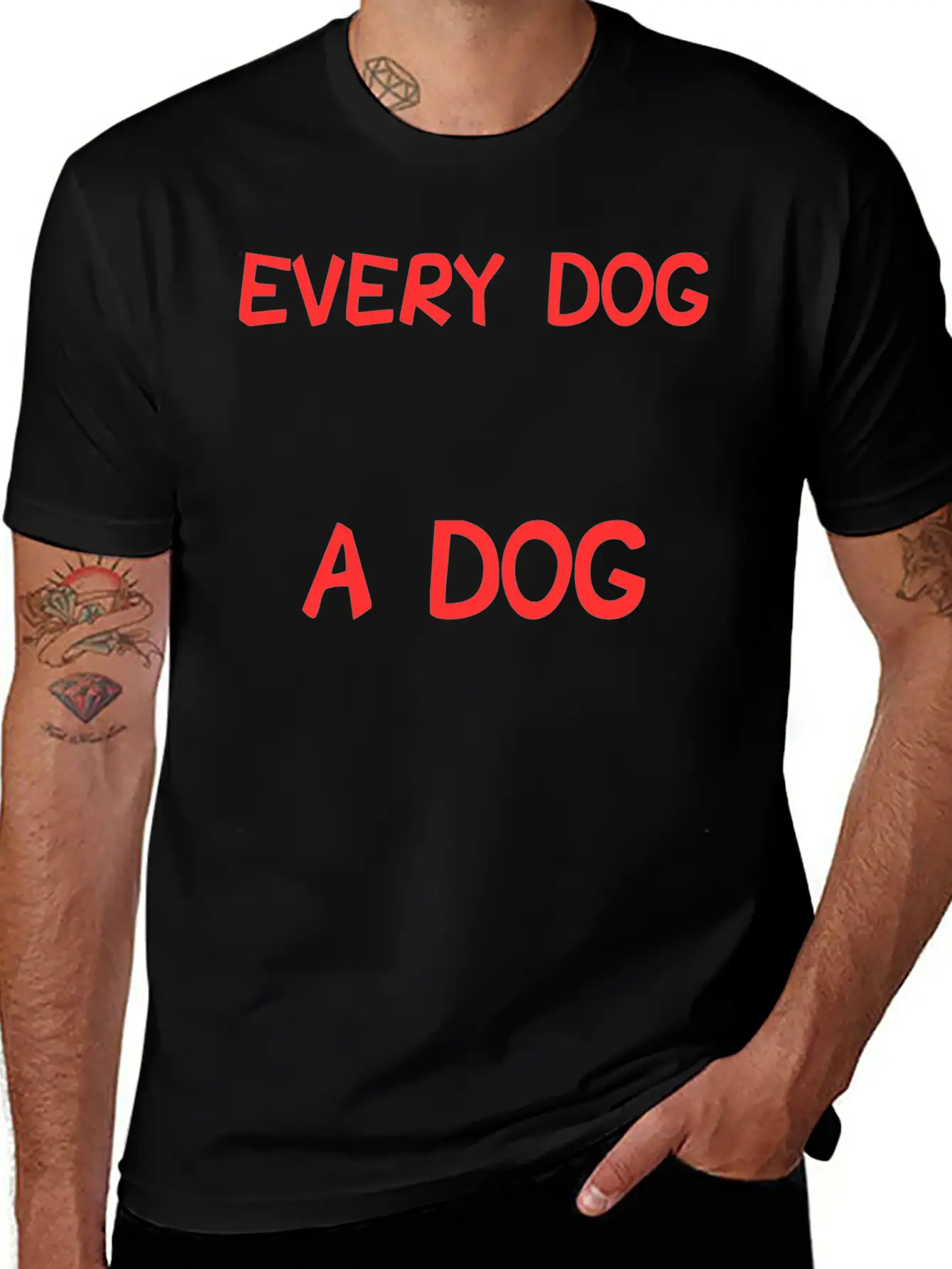 Dog - In A Perfect World Every Dog Would Have A Soft Cotton Short Sleeve Tee ¨C Unisex Wardrobe Staple