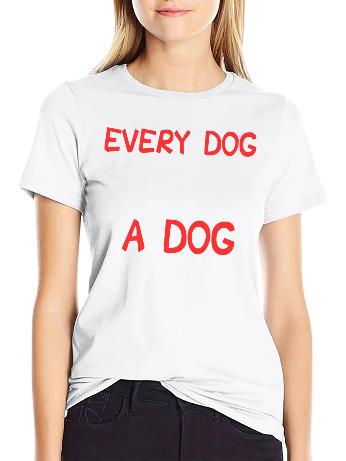 Dog - In A Perfect World Every Dog Would Have A Soft Cotton Short Sleeve Tee ¨C Unisex Wardrobe Staple
