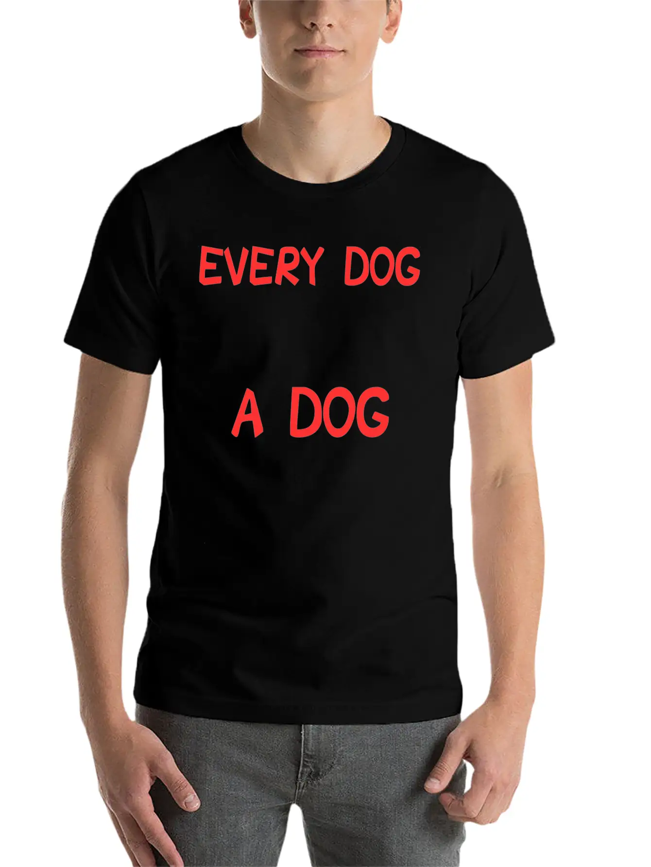 Dog - In A Perfect World Every Dog Would Have A Soft Cotton Short Sleeve Tee ¨C Unisex Wardrobe Staple