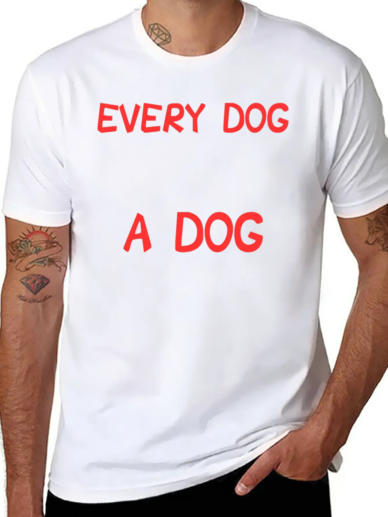 Dog - In A Perfect World Every Dog Would Have A Soft Cotton Short Sleeve Tee ¨C Unisex Wardrobe Staple