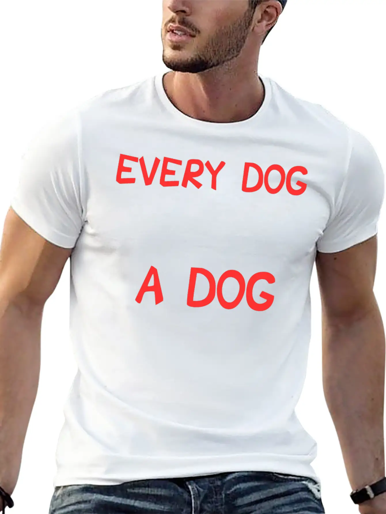 Dog - In A Perfect World Every Dog Would Have A Soft Cotton Short Sleeve Tee ¨C Unisex Wardrobe Staple
