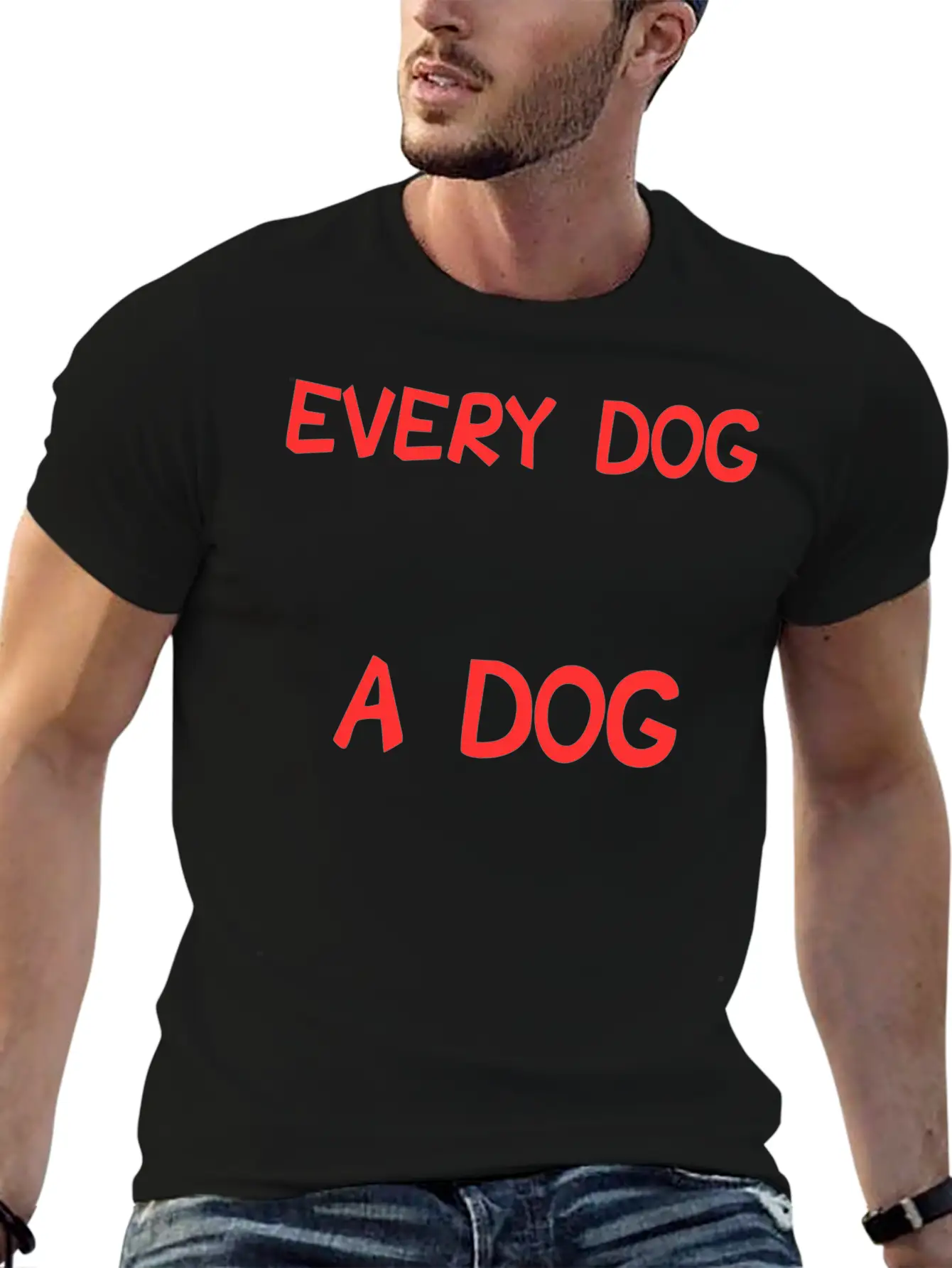 Dog - In A Perfect World Every Dog Would Have A Soft Cotton Short Sleeve Tee ¨C Unisex Wardrobe Staple