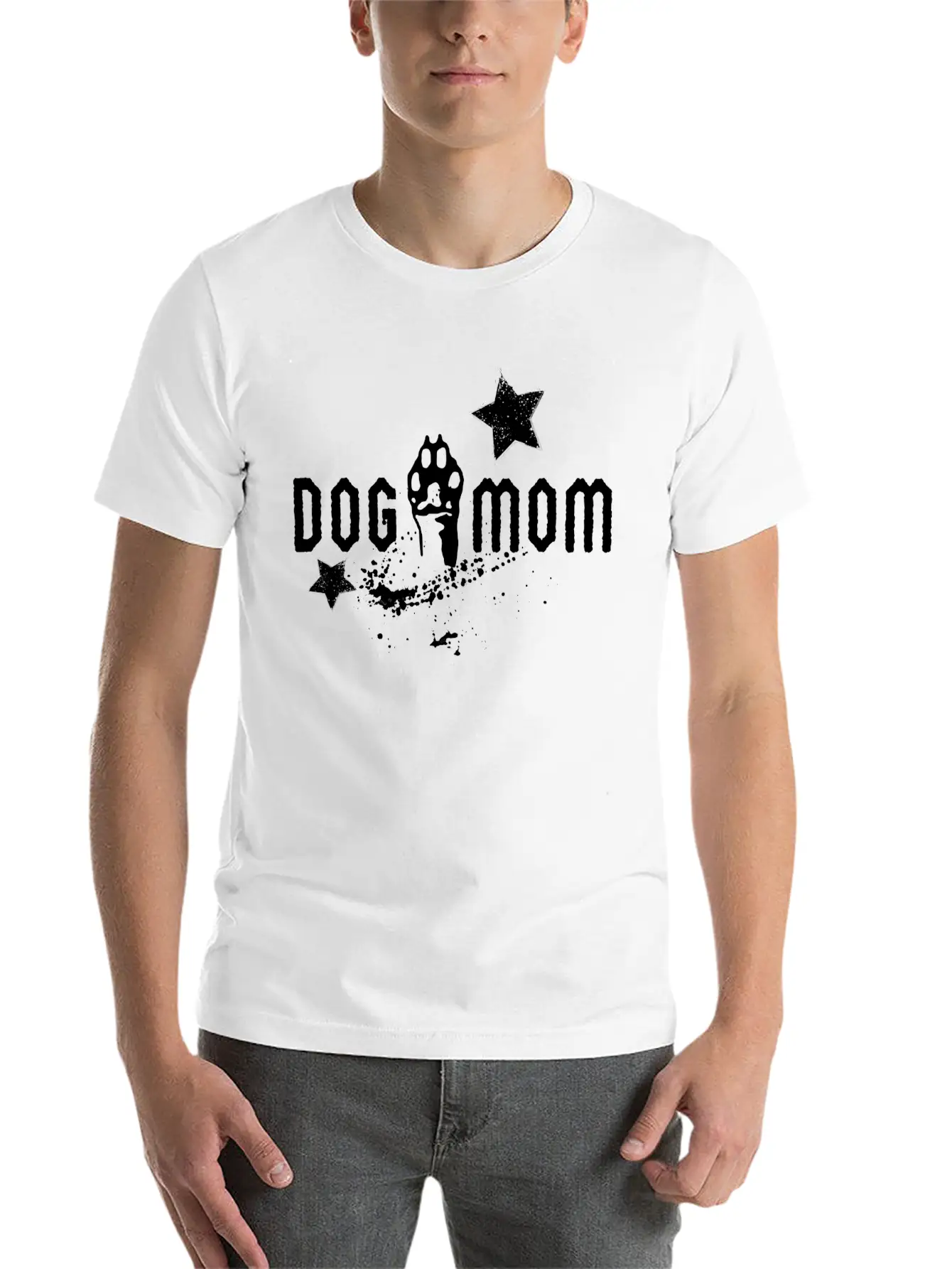 Dog Mom Grunge Basic Graphic T-Shirt ¨C Daily Comfort In Soft Cotton