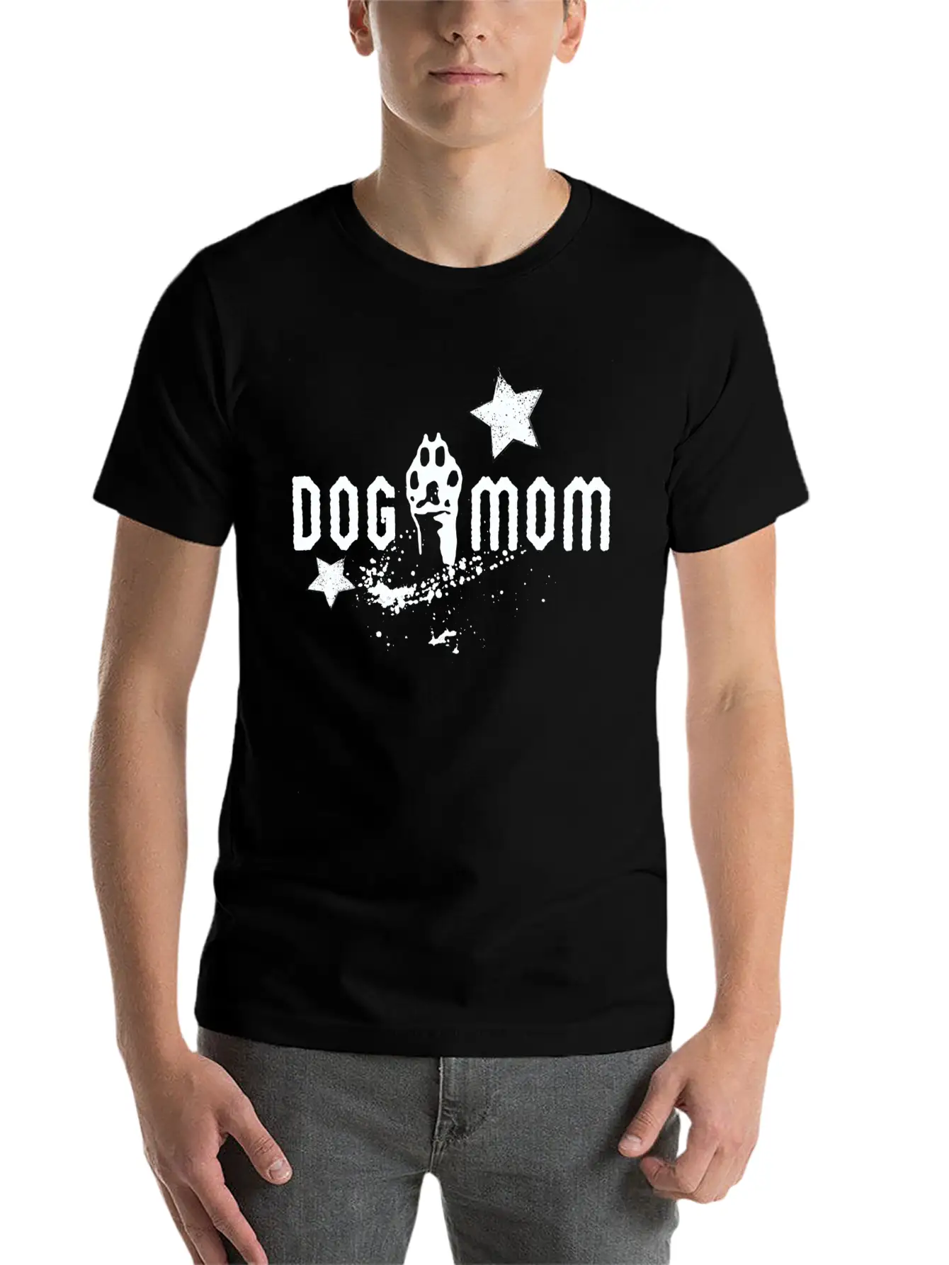 Dog Mom Grunge Basic Graphic T-Shirt ¨C Daily Comfort In Soft Cotton