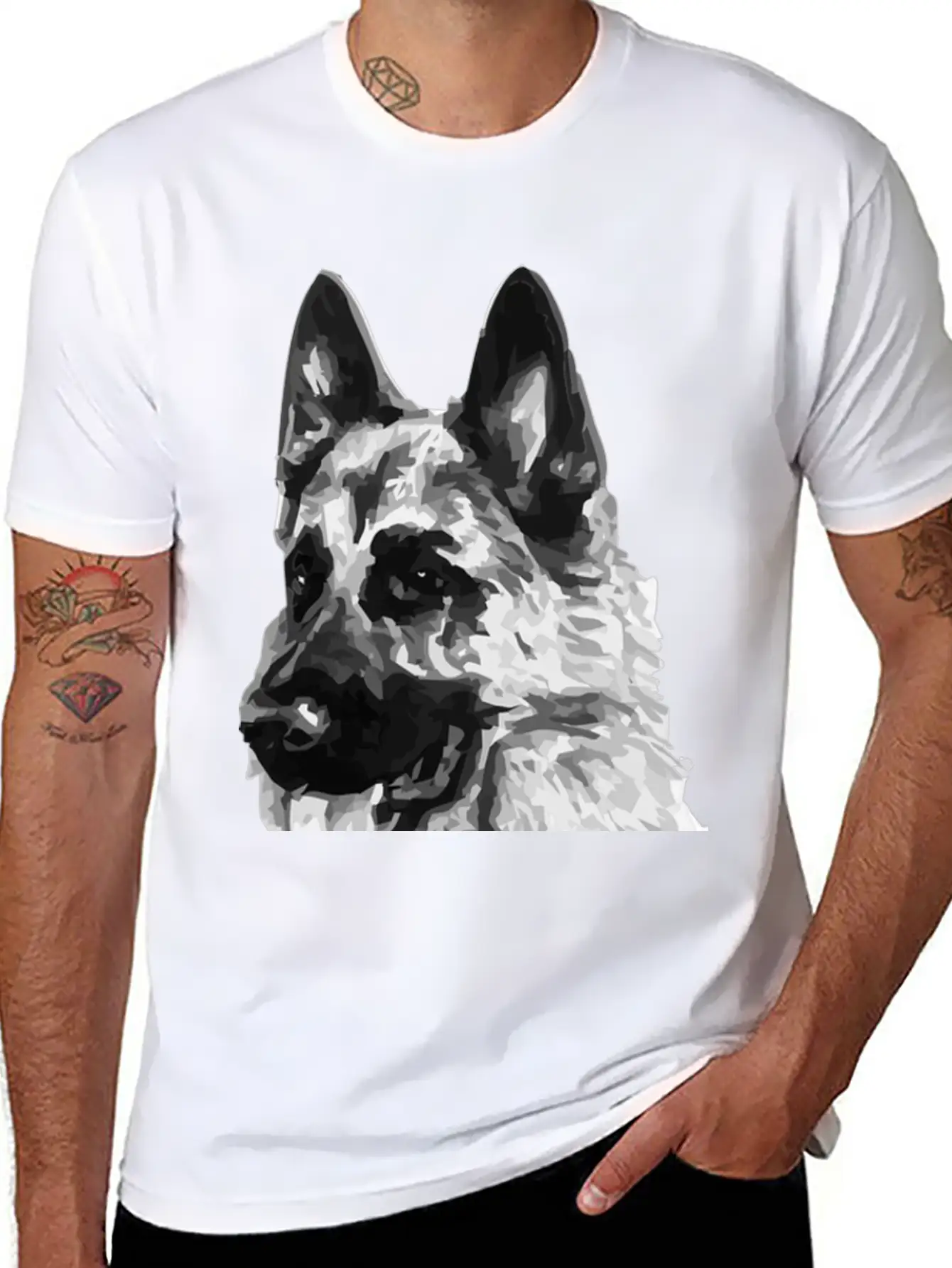 Dog Protection Unisex Casual T-Shirt ¨C Clean Design For Daily Comfort