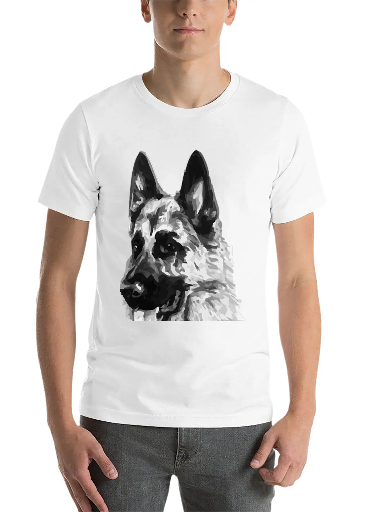 Dog Protection Unisex Casual T-Shirt ¨C Clean Design For Daily Comfort