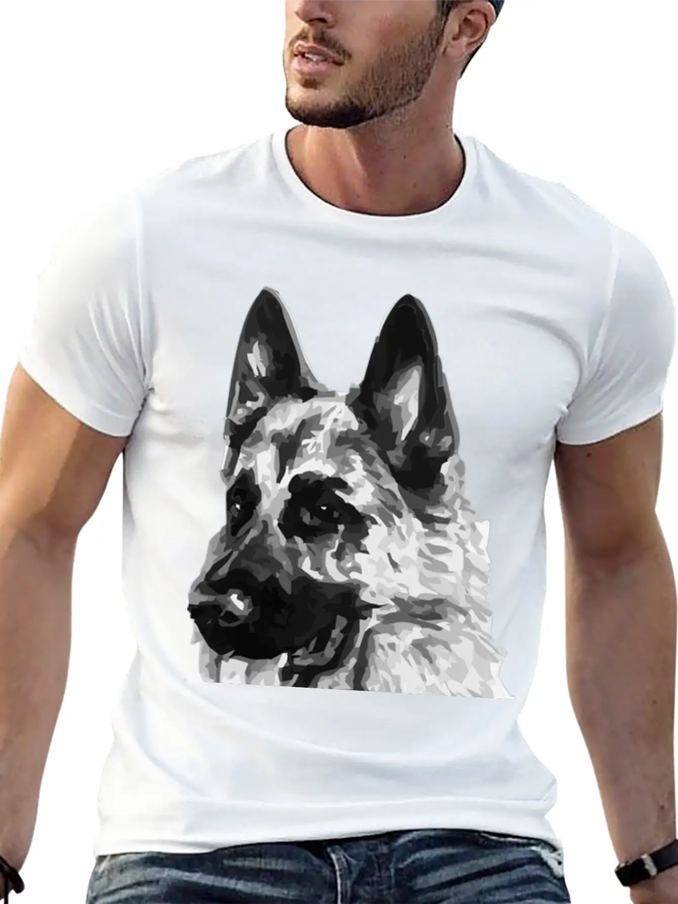 Dog Protection Unisex Casual T-Shirt ¨C Clean Design For Daily Comfort
