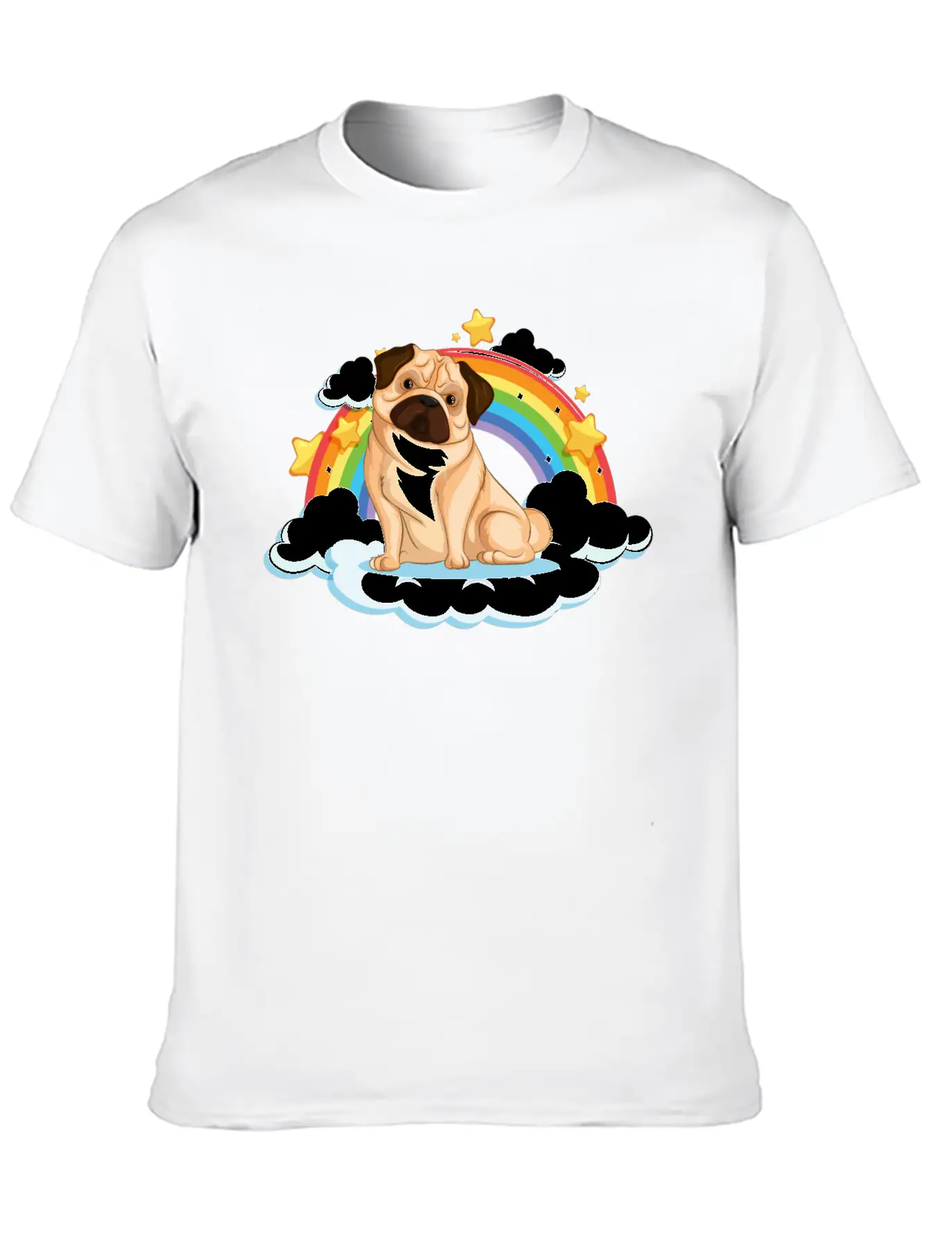 Dog Rainbow Soft Cotton Short Sleeve Tee ¨C Unisex Wardrobe Staple