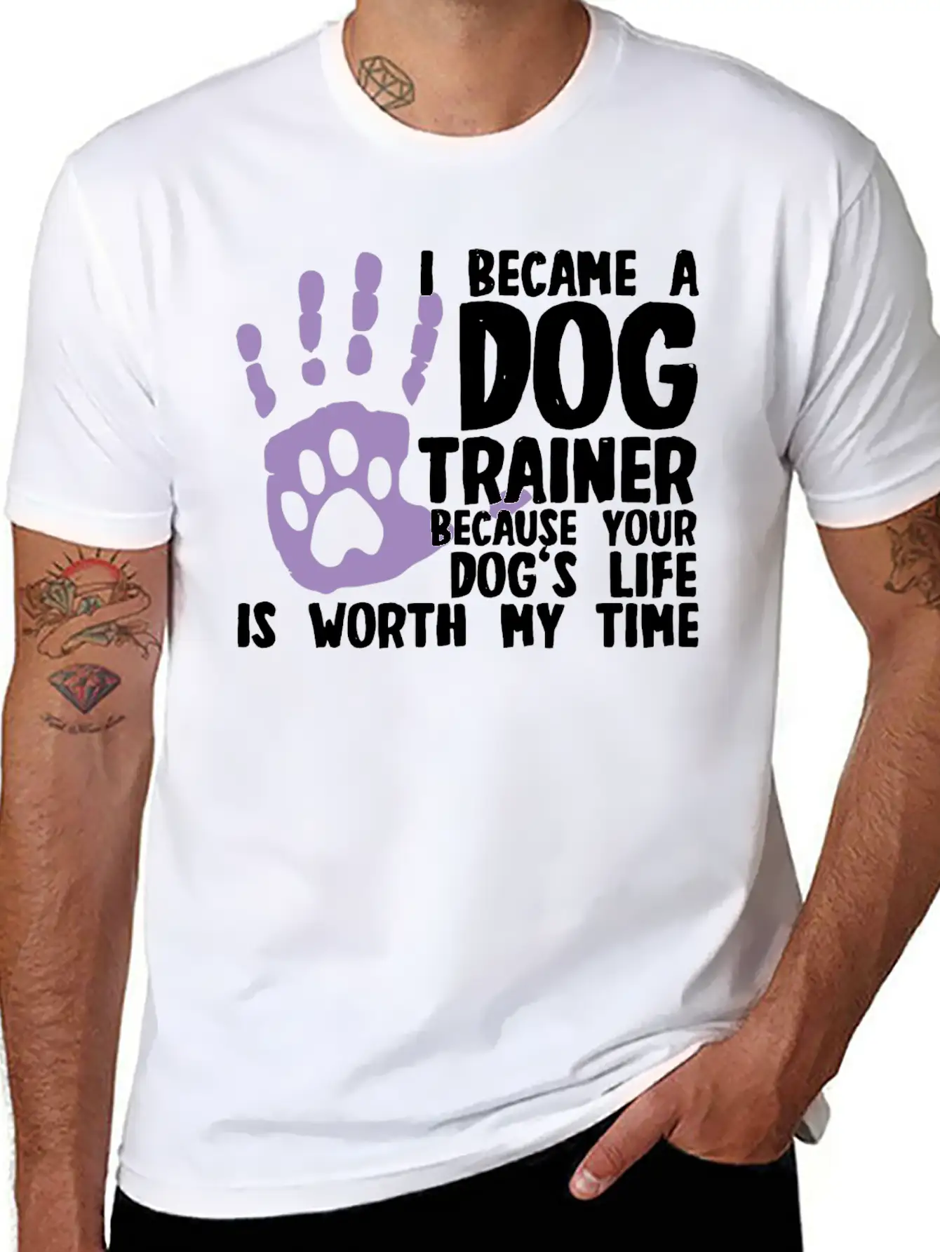 Dog Trainer Basic Graphic T-Shirt ¨C Daily Comfort In Soft Cotton