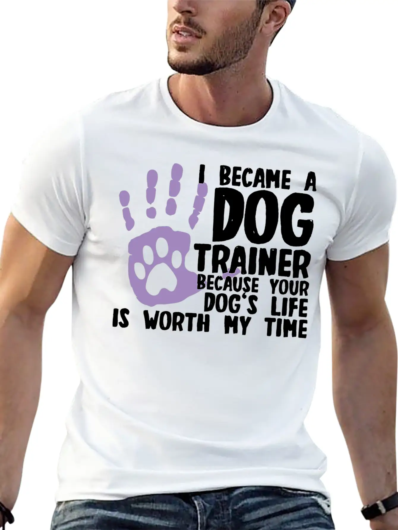 Dog Trainer Basic Graphic T-Shirt ¨C Daily Comfort In Soft Cotton