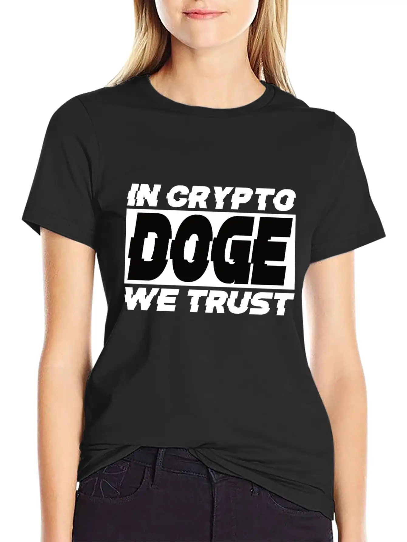 DOGE IN CRYPTO WE TRUST Soft Cotton Short Sleeve Tee ¨C Unisex Wardrobe Staple