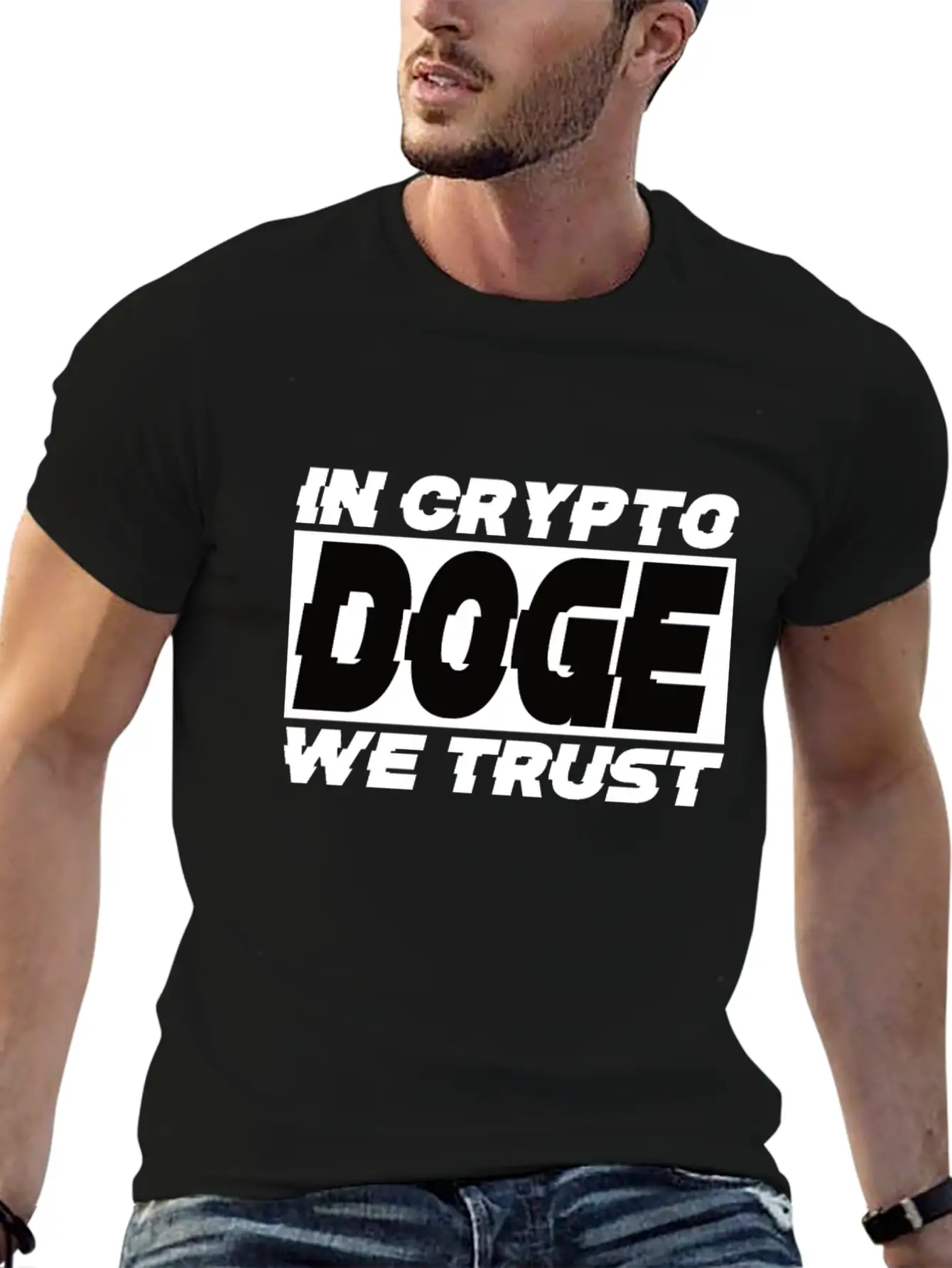 DOGE IN CRYPTO WE TRUST Soft Cotton Short Sleeve Tee ¨C Unisex Wardrobe Staple