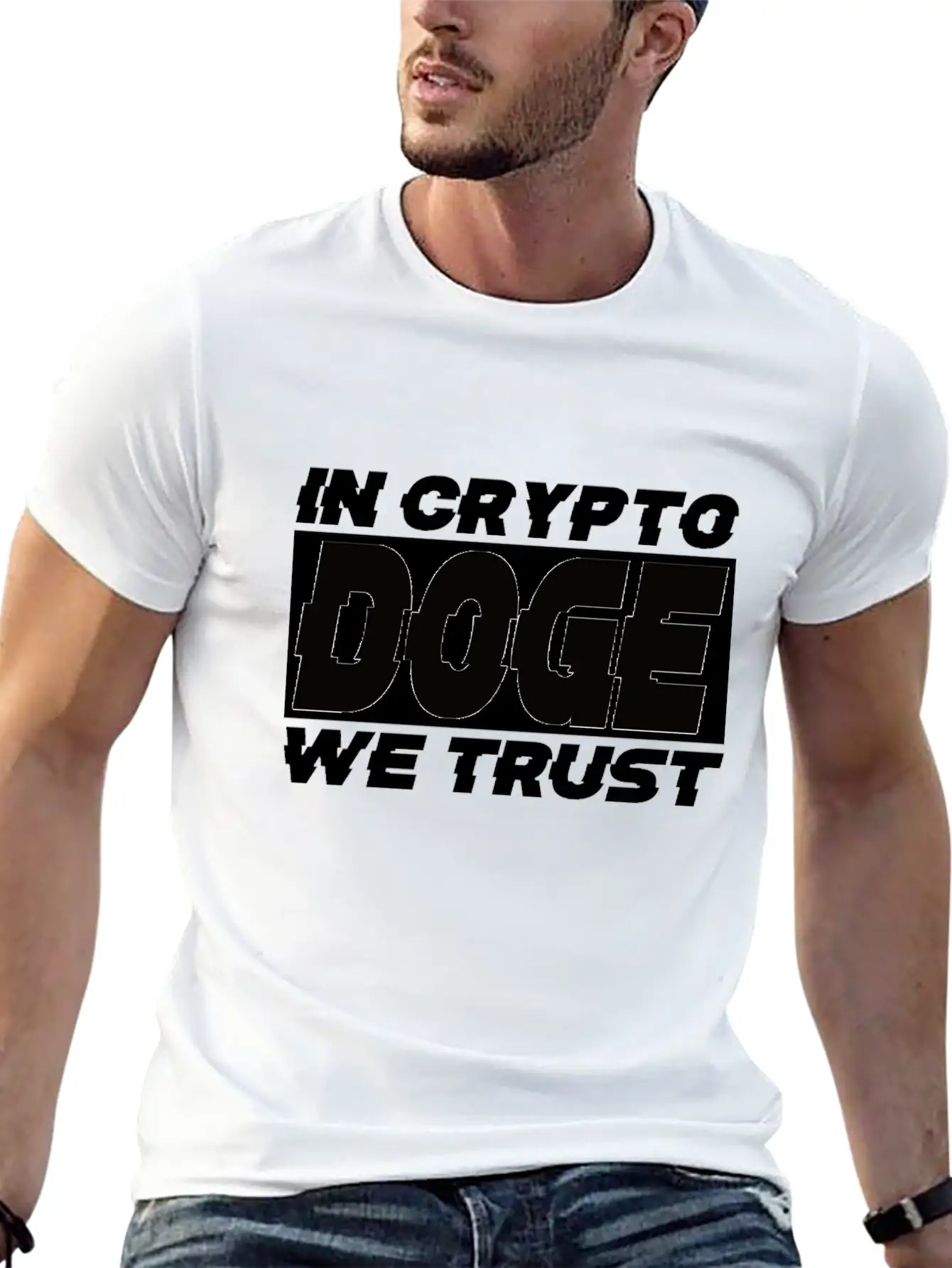 DOGE IN CRYPTO WE TRUST Soft Cotton Short Sleeve Tee ¨C Unisex Wardrobe Staple