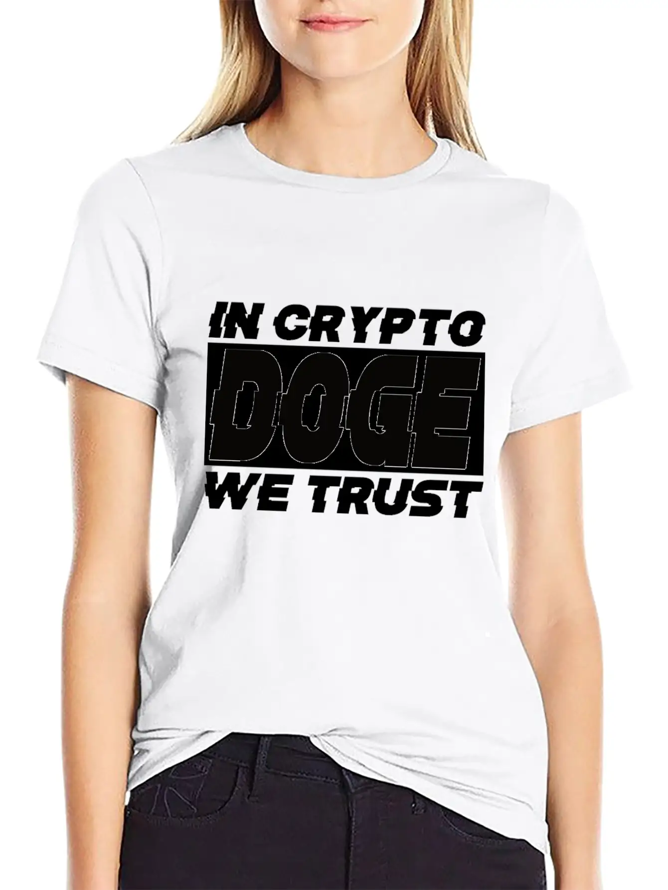 DOGE IN CRYPTO WE TRUST Soft Cotton Short Sleeve Tee ¨C Unisex Wardrobe Staple