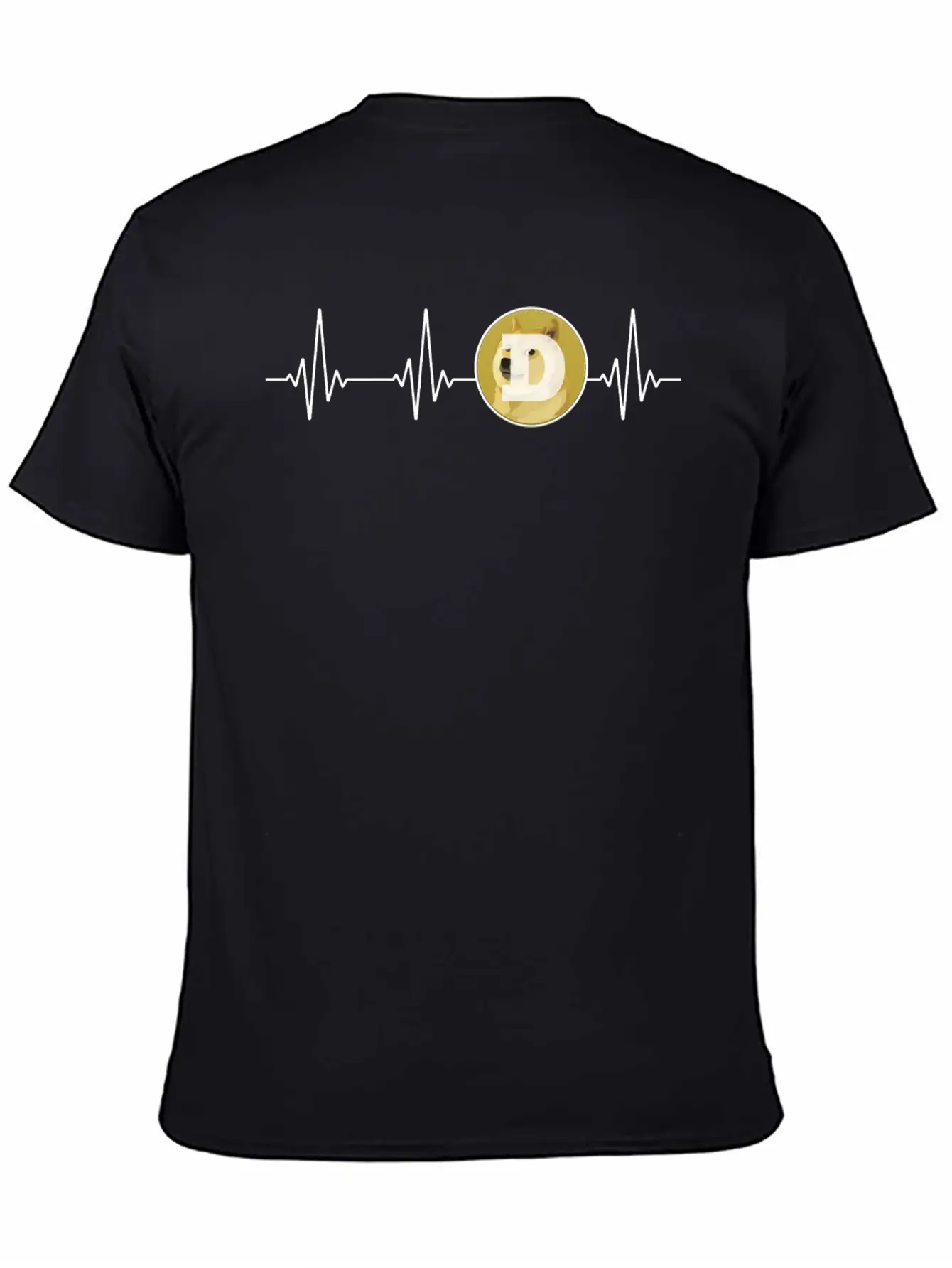 Dogecoin Love Heartbeat DOGE Cryptocurrency Essential Cotton Tee For Daily Outfits ¨C Unisex Style