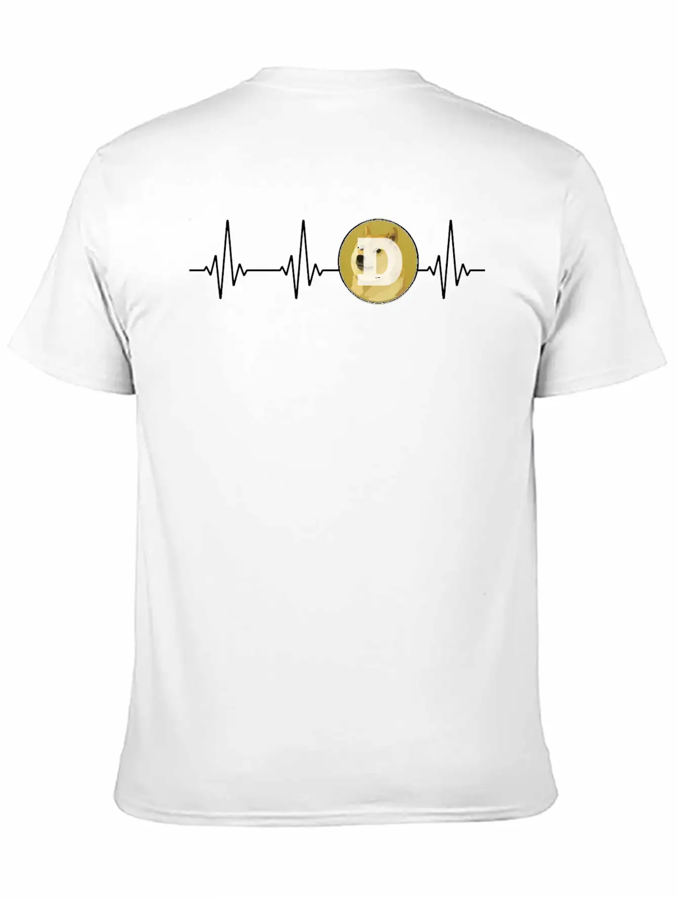 Dogecoin Love Heartbeat DOGE Cryptocurrency Essential Cotton Tee For Daily Outfits ¨C Unisex Style