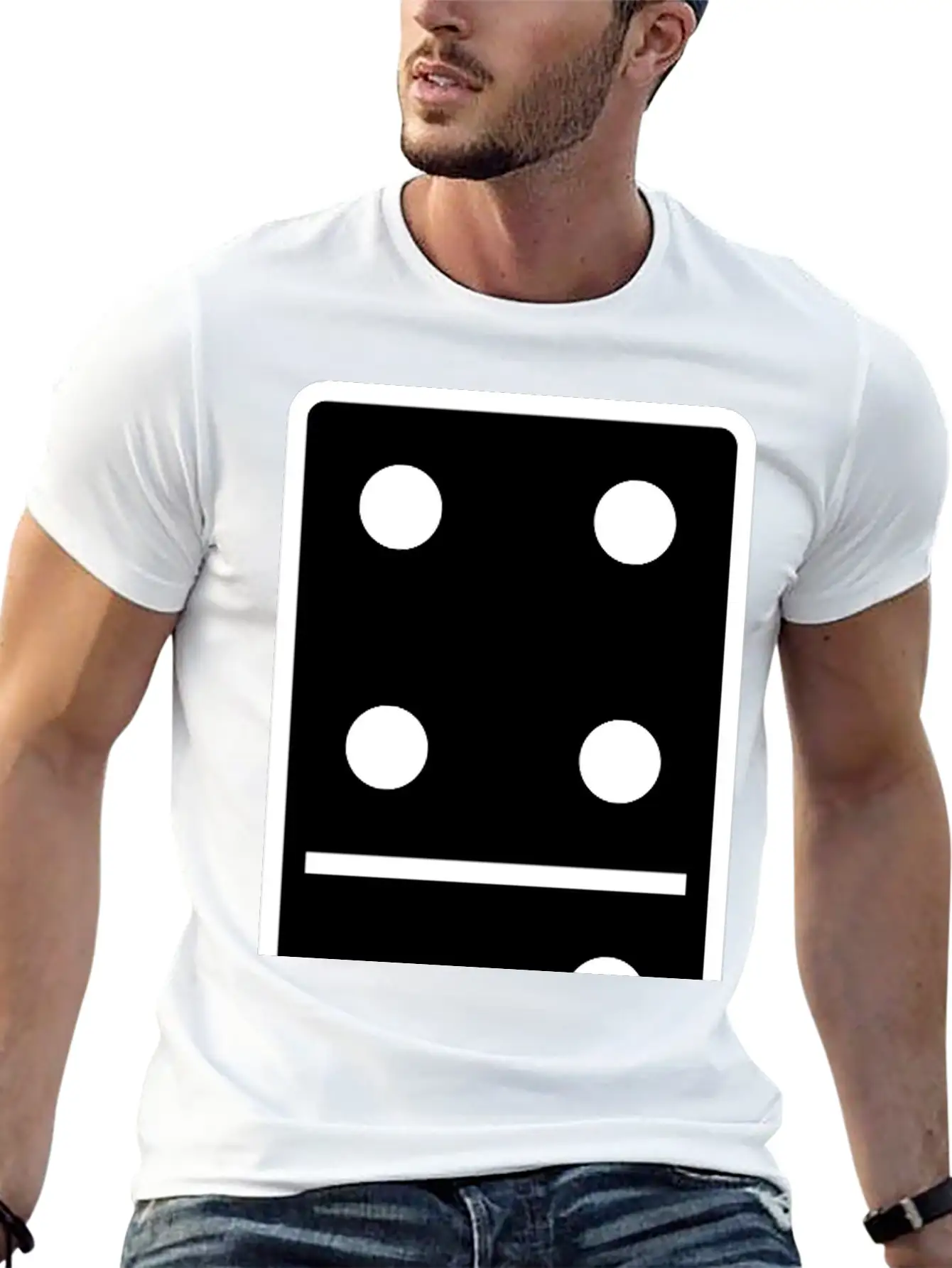 DOMINO STONE 4:3 - VARIABLE COLOR - VECTOR DESIGN! Soft Cotton Short Sleeve Tee ¨C Unisex Wardrobe Staple
