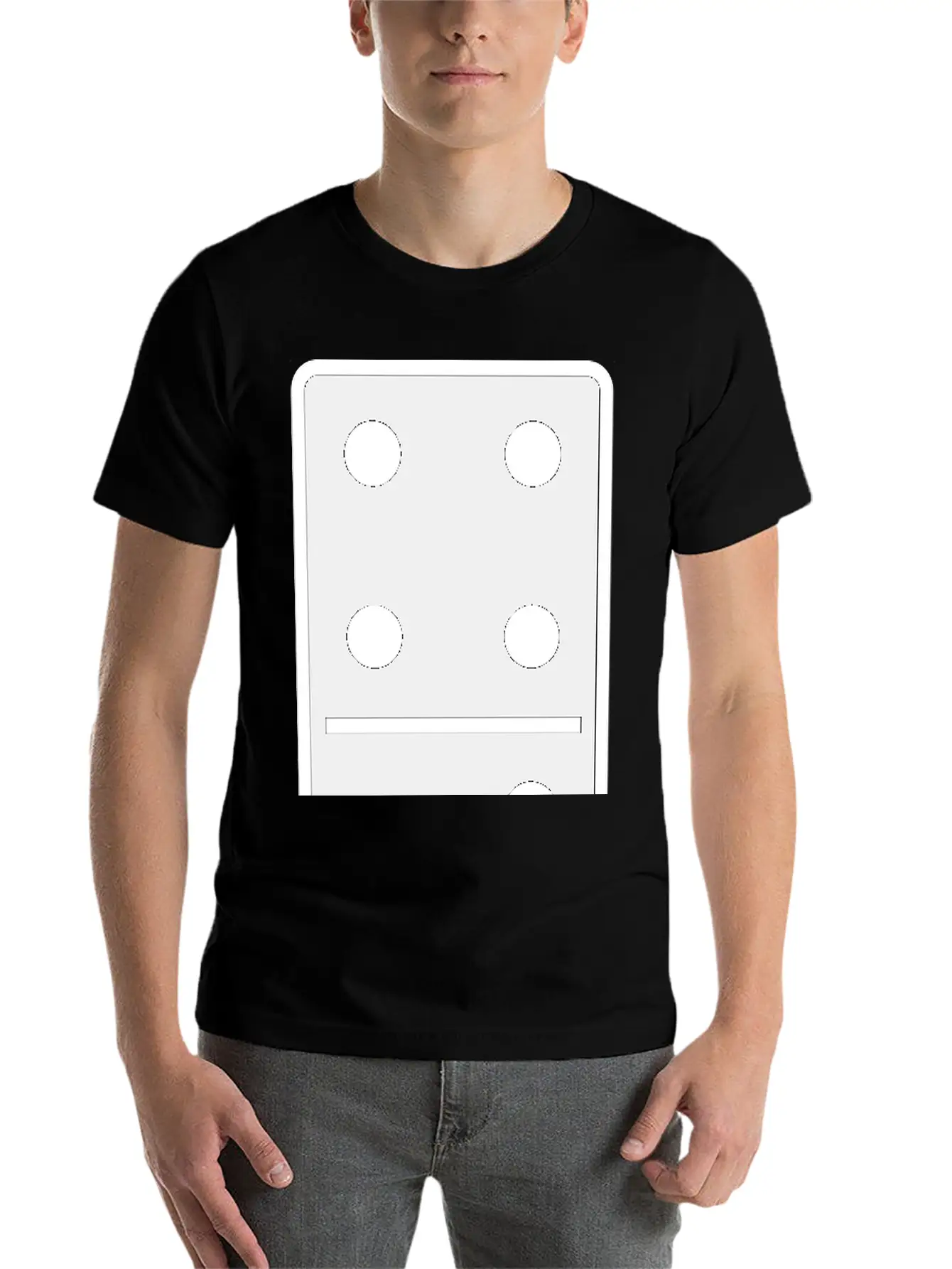 DOMINO STONE 4:3 - VARIABLE COLOR - VECTOR DESIGN! Soft Cotton Short Sleeve Tee ¨C Unisex Wardrobe Staple