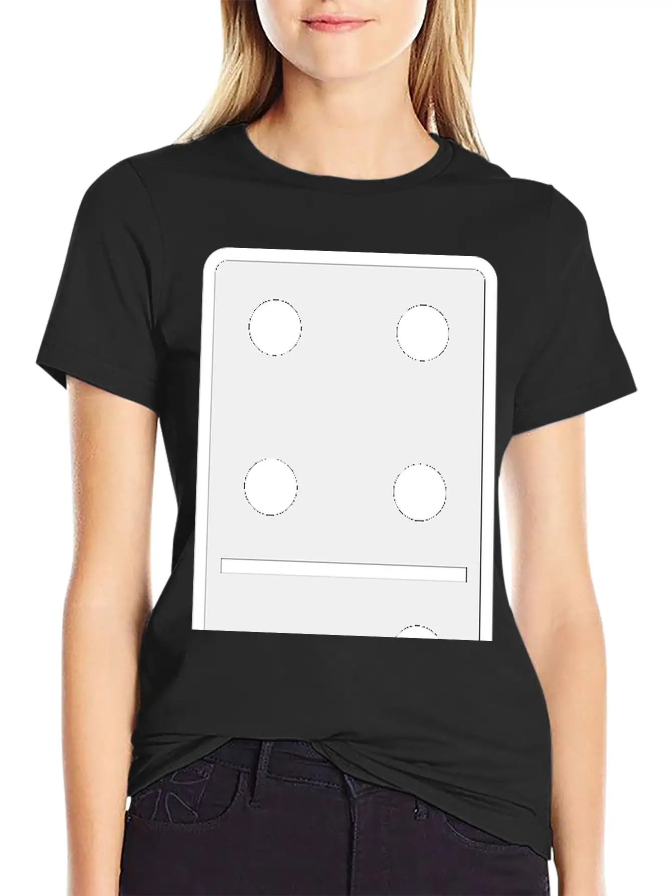 DOMINO STONE 4:3 - VARIABLE COLOR - VECTOR DESIGN! Soft Cotton Short Sleeve Tee ¨C Unisex Wardrobe Staple