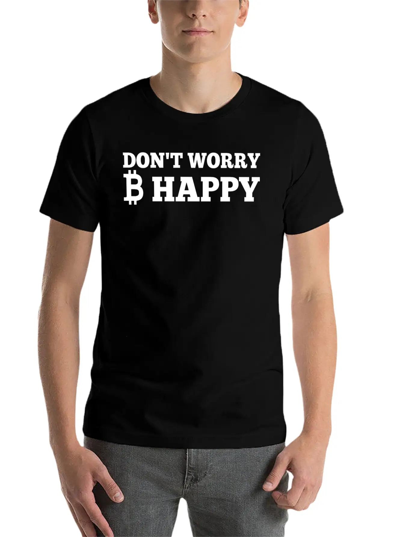 Don't Worry Be Happy - Shirt Basic Graphic T-Shirt ¨C Daily Comfort In Soft Cotton