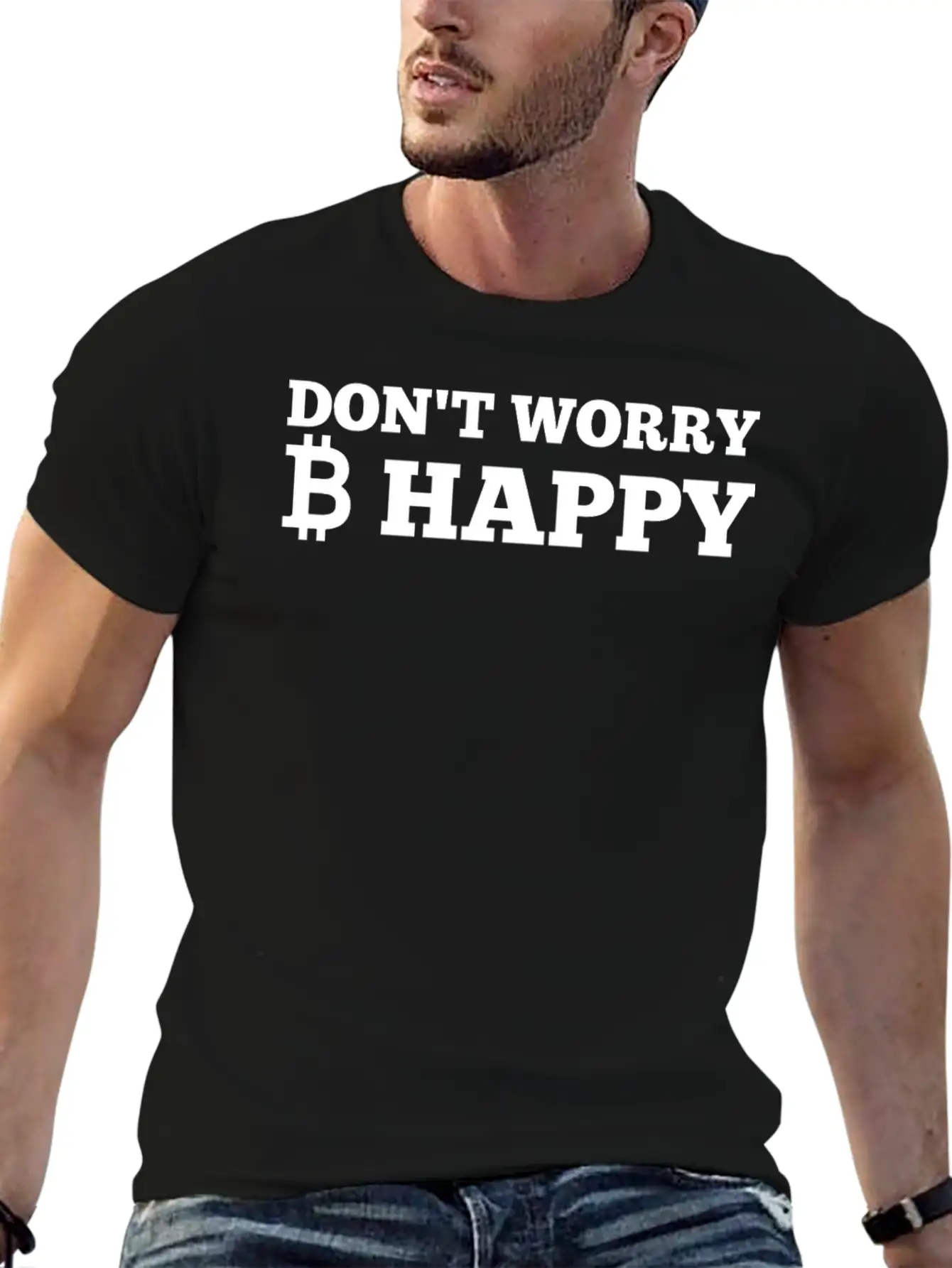 Don't Worry Be Happy - Shirt Basic Graphic T-Shirt ¨C Daily Comfort In Soft Cotton
