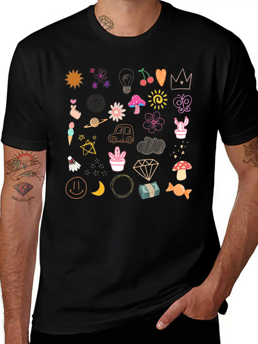 Doodle Essential Cotton Tee For Daily Outfits ¨C Unisex Style