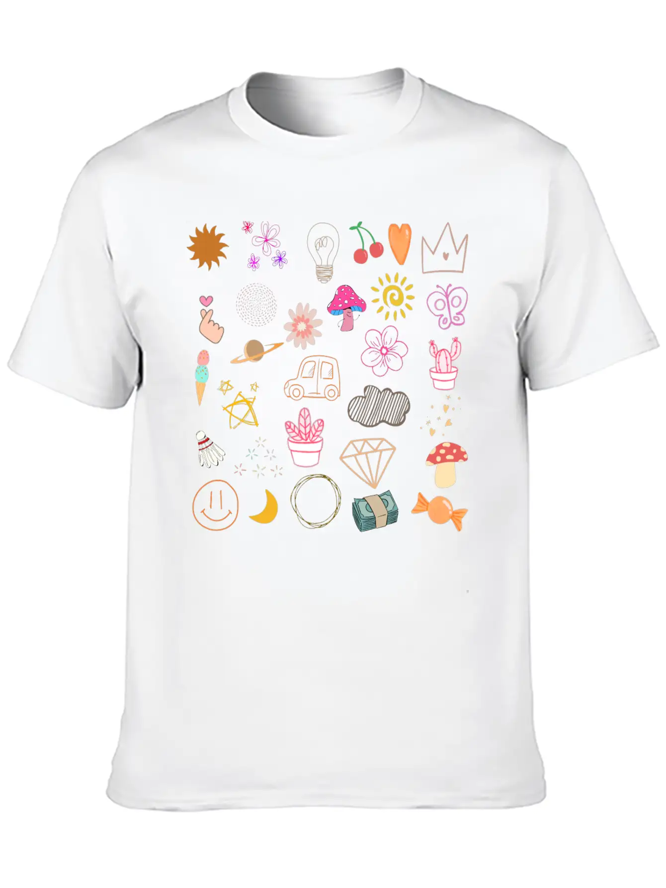 Doodle Essential Cotton Tee For Daily Outfits ¨C Unisex Style