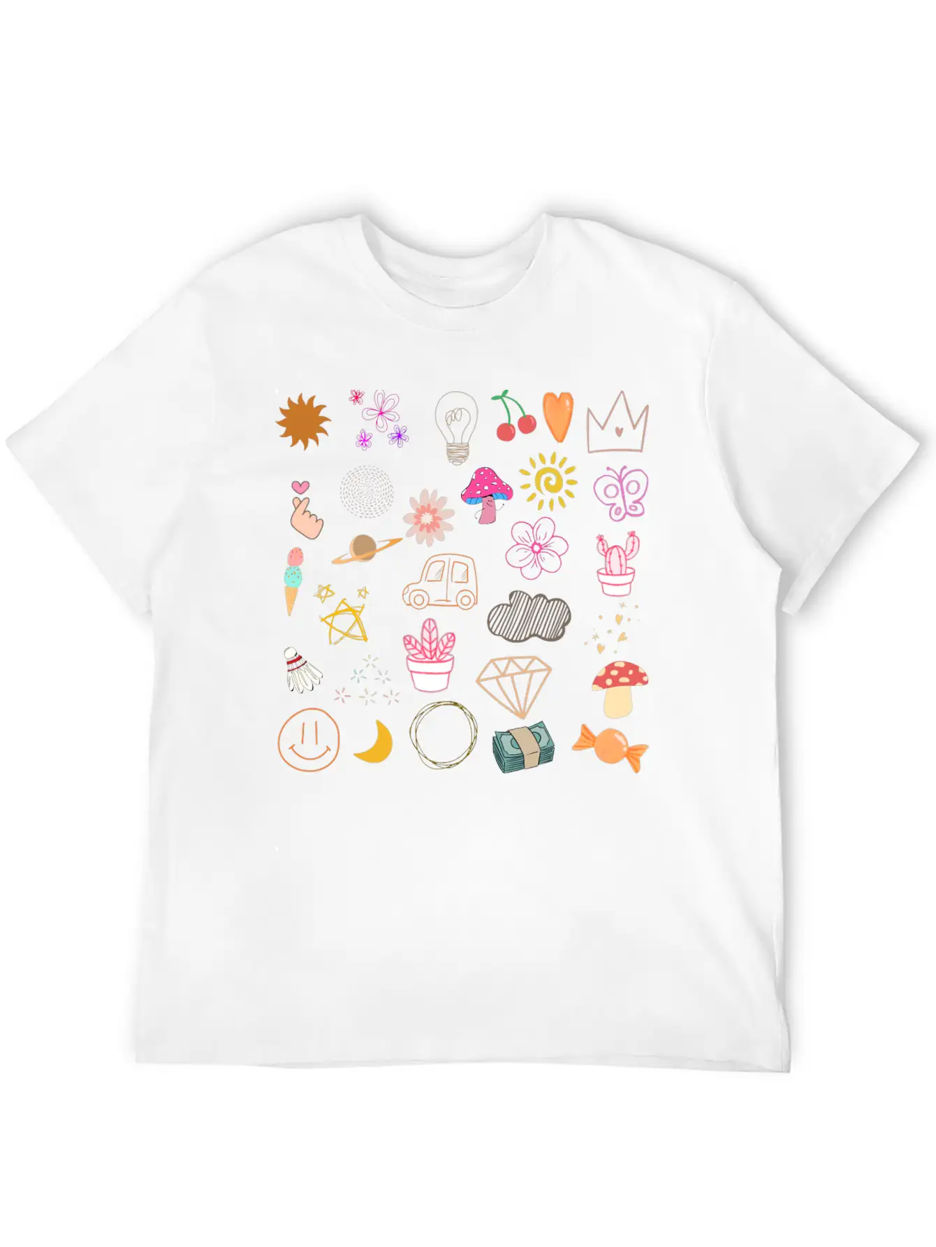 Doodle Essential Cotton Tee For Daily Outfits ¨C Unisex Style