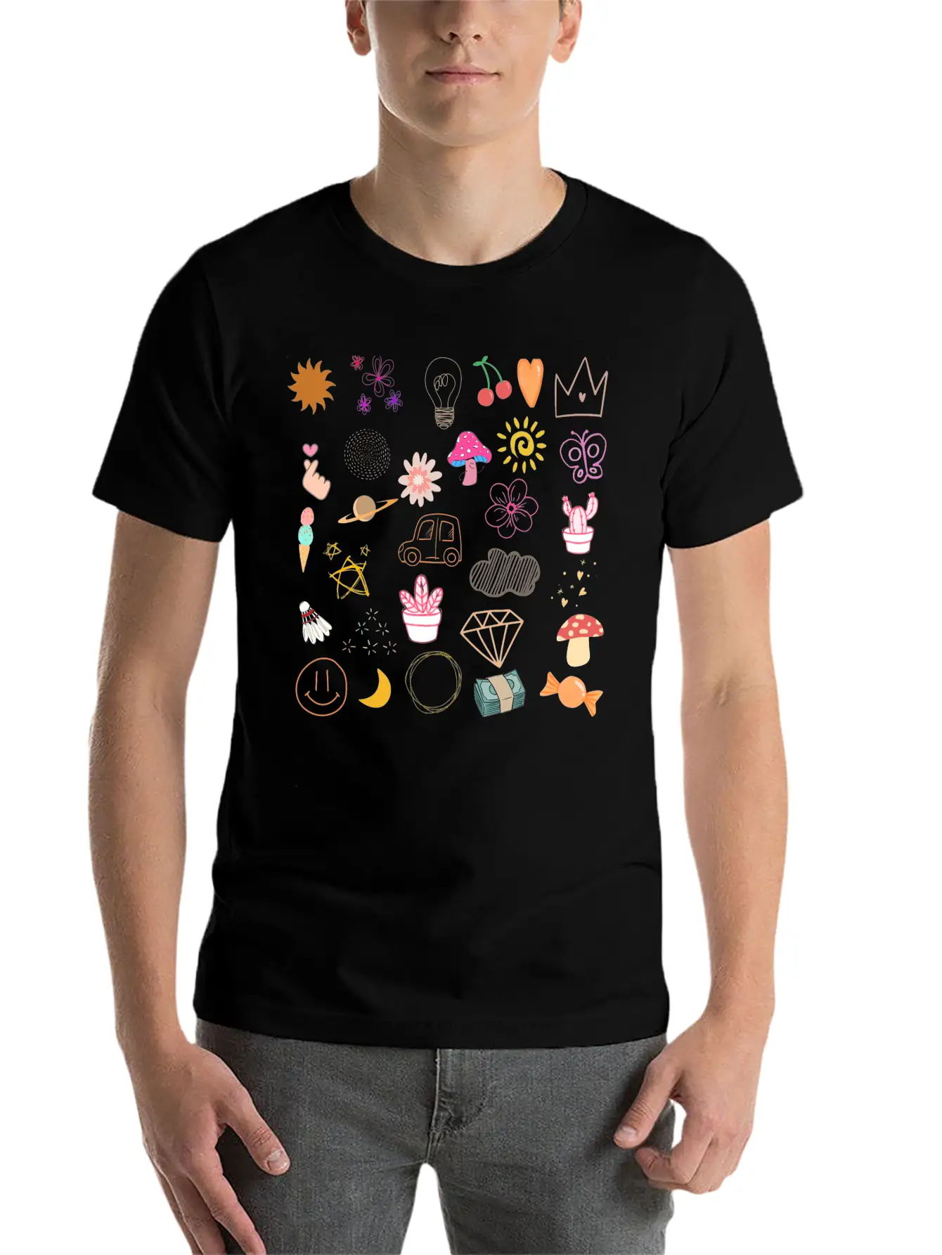Doodle Essential Cotton Tee For Daily Outfits ¨C Unisex Style