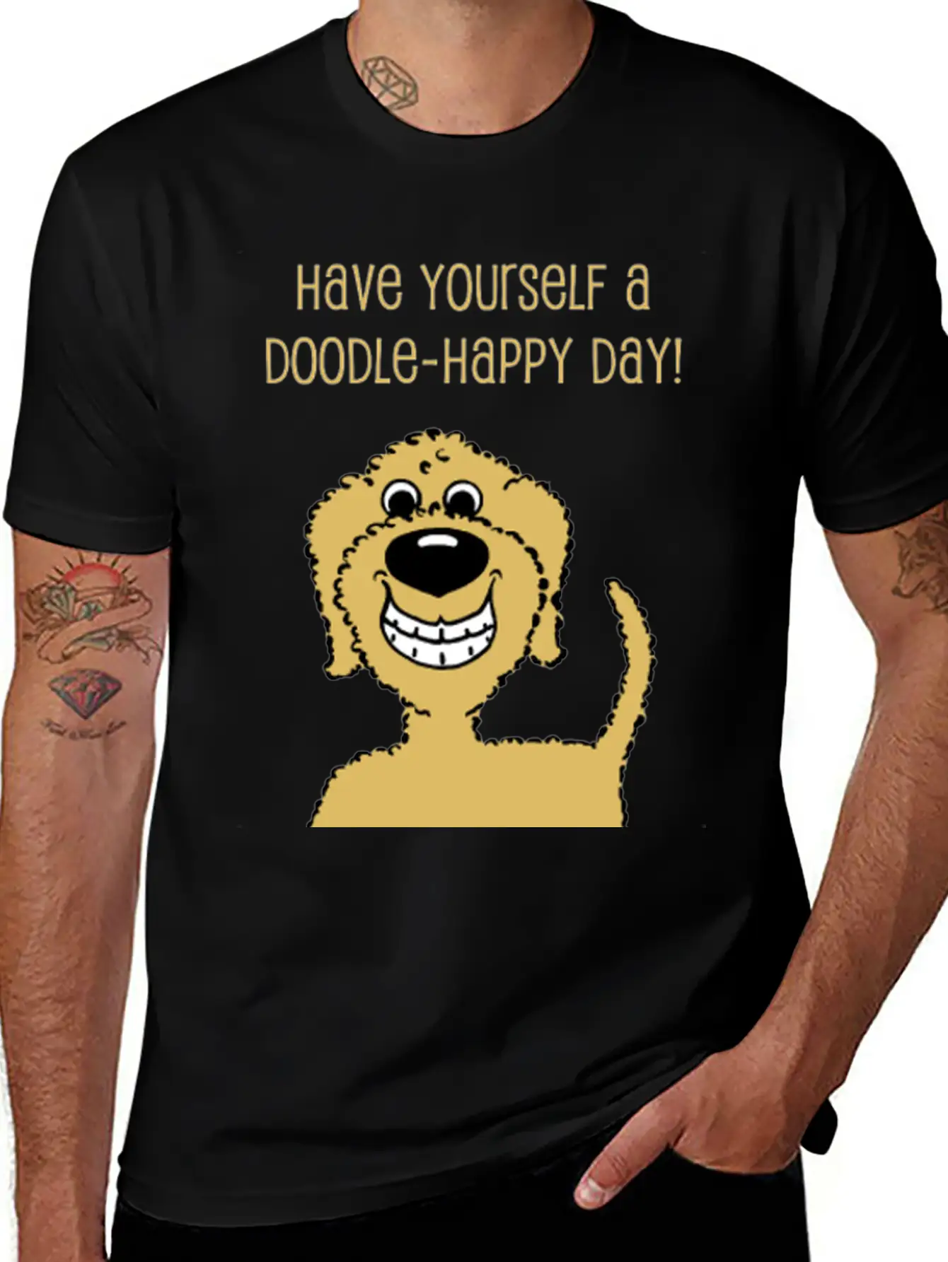 Doodle Smile Blond Essential Cotton Tee For Daily Outfits ¨C Unisex Style