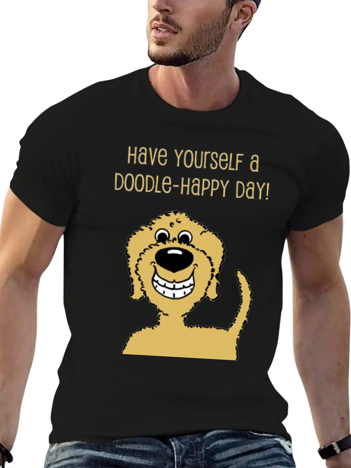 Doodle Smile Blond Essential Cotton Tee For Daily Outfits ¨C Unisex Style