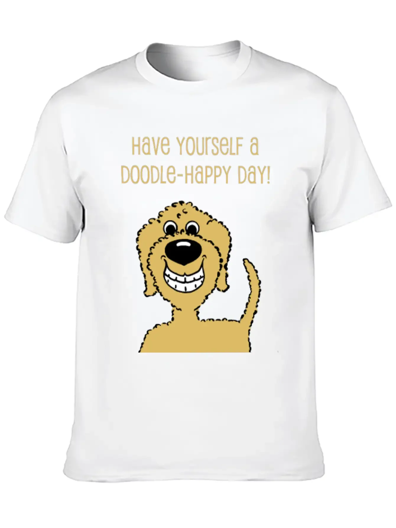 Doodle Smile Blond Essential Cotton Tee For Daily Outfits ¨C Unisex Style
