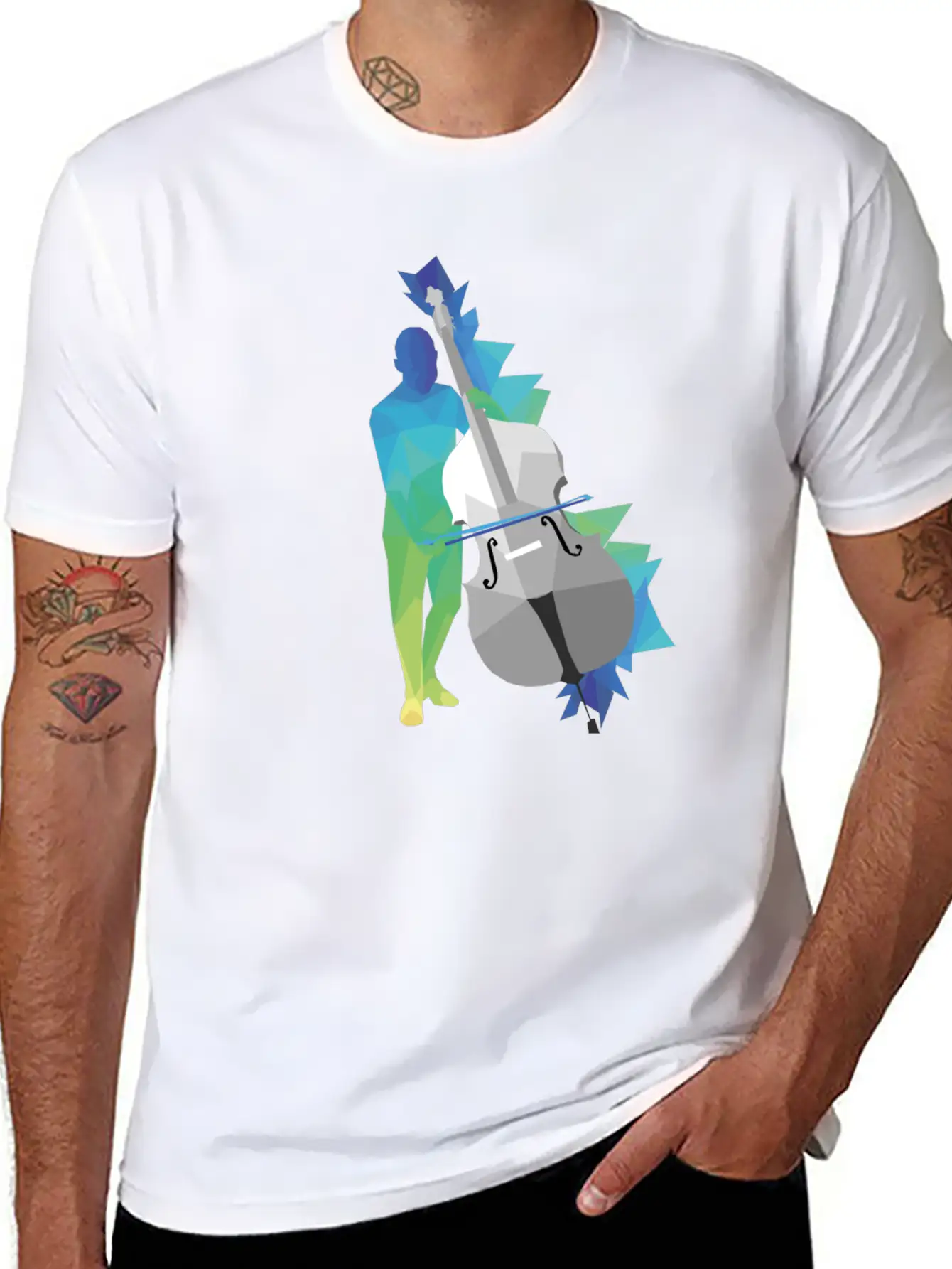 Double Bass Unisex Casual T-Shirt ¨C Clean Design For Daily Comfort