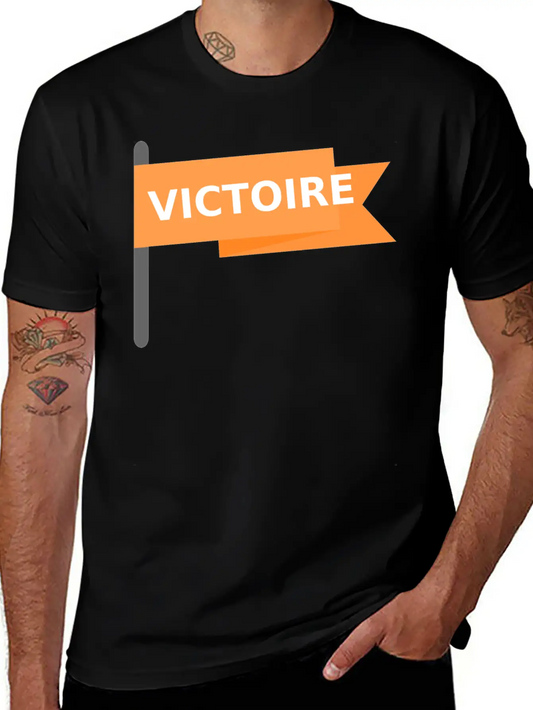 Drapeau Victoire / Victory Win Flag Soft Cotton Short Sleeve Tee ¨C Unisex Wardrobe Staple
