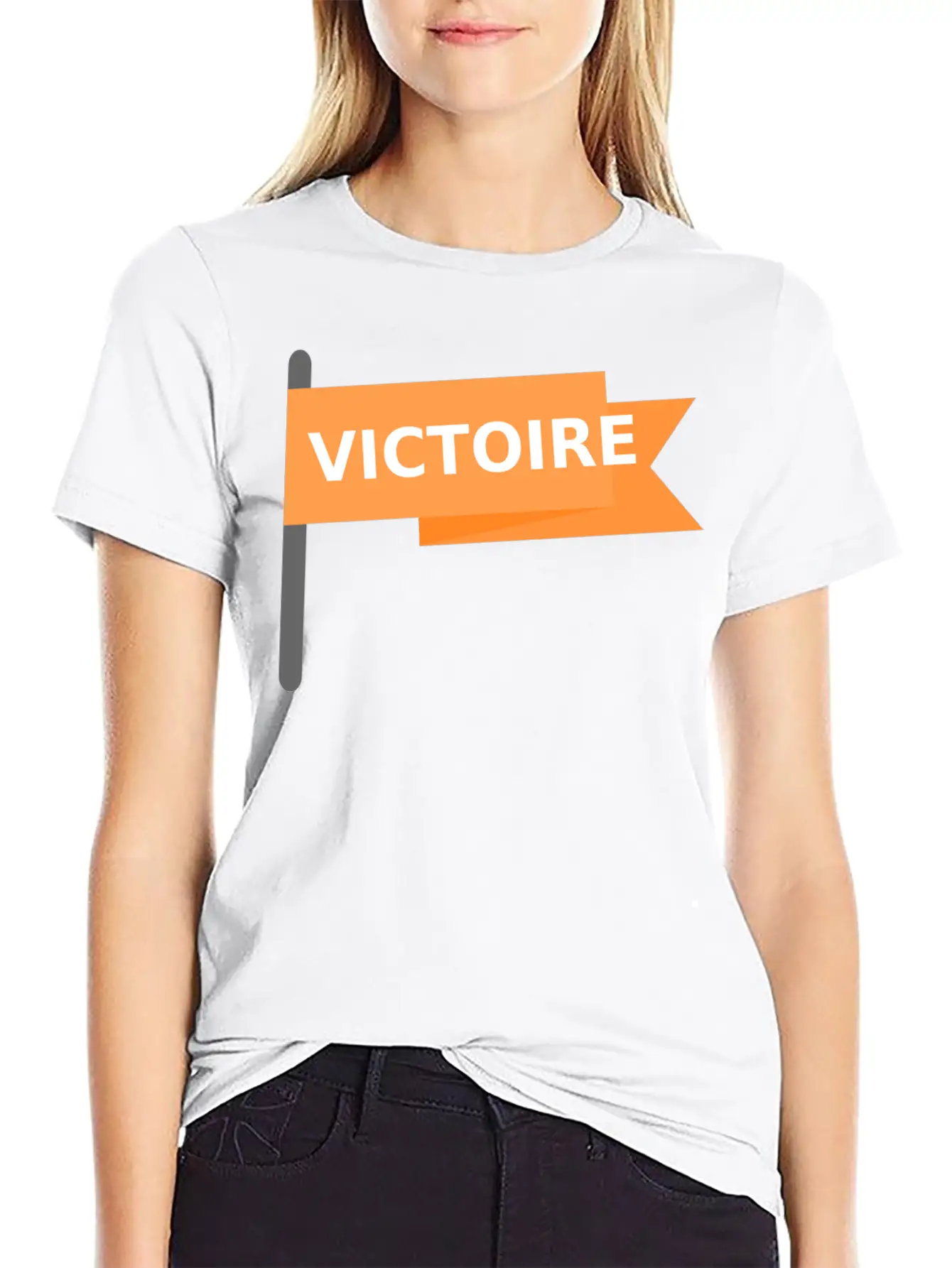 Drapeau Victoire / Victory Win Flag Soft Cotton Short Sleeve Tee ¨C Unisex Wardrobe Staple