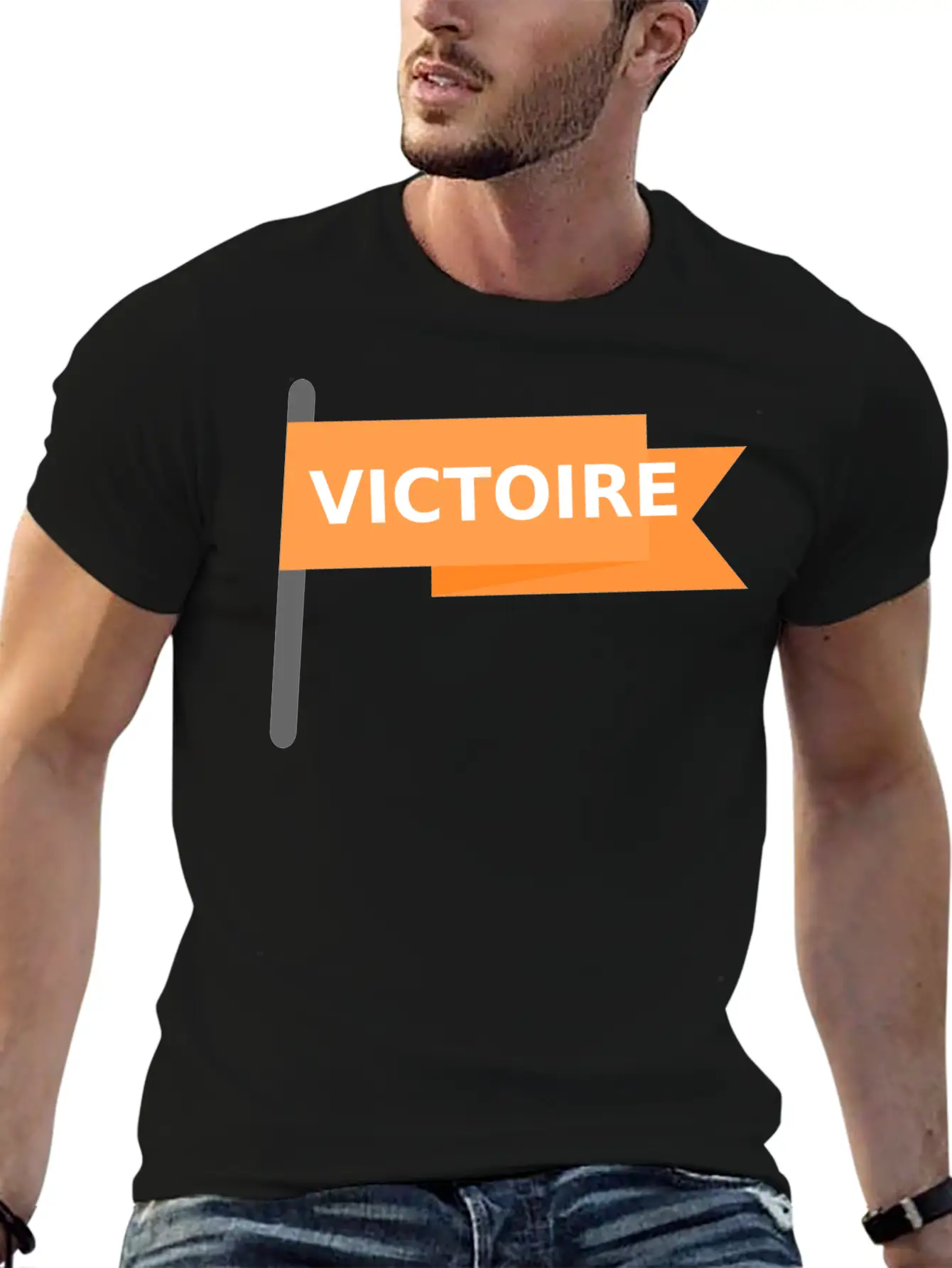 Drapeau Victoire / Victory Win Flag Soft Cotton Short Sleeve Tee ¨C Unisex Wardrobe Staple