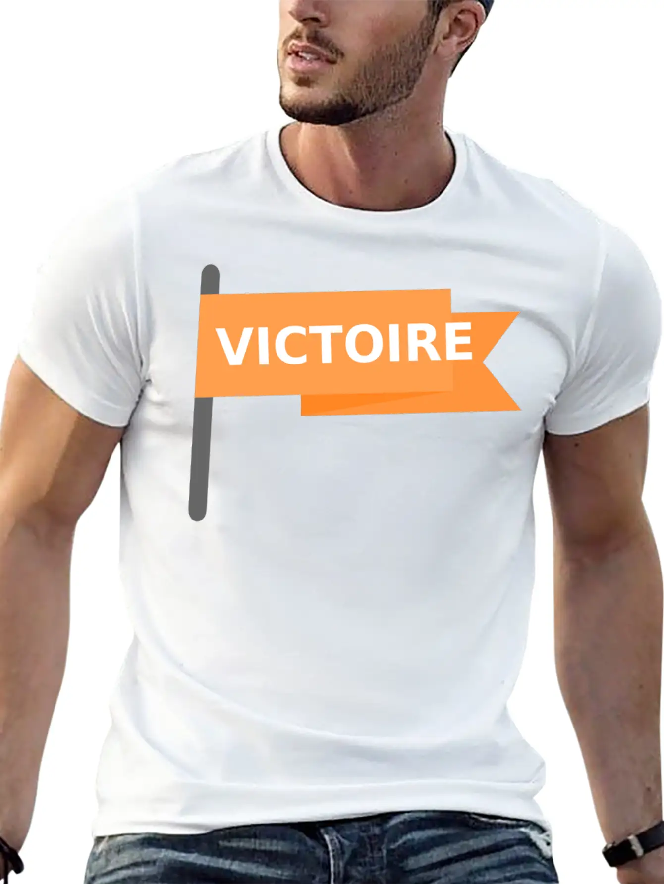 Drapeau Victoire / Victory Win Flag Soft Cotton Short Sleeve Tee ¨C Unisex Wardrobe Staple