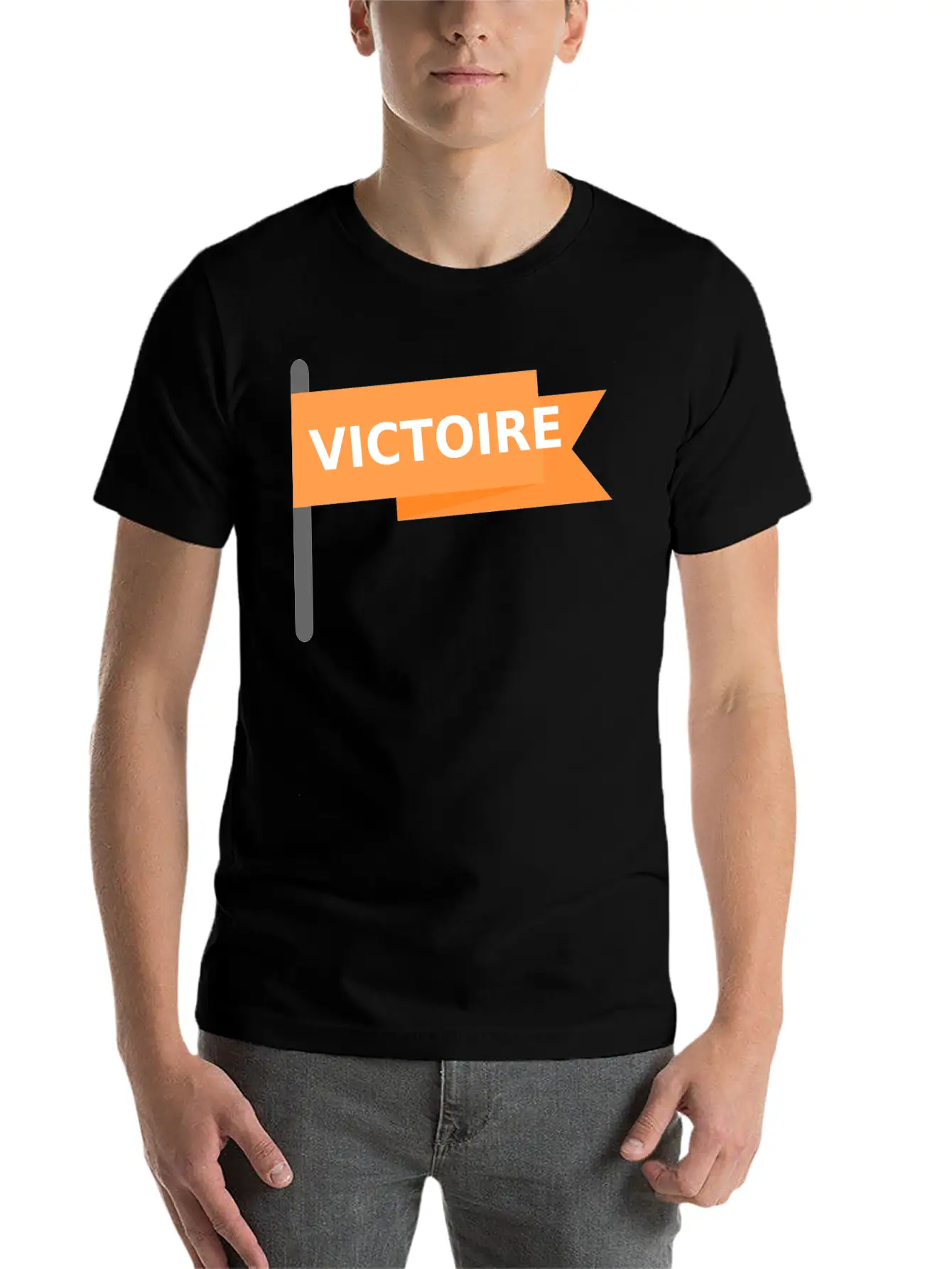 Drapeau Victoire / Victory Win Flag Soft Cotton Short Sleeve Tee ¨C Unisex Wardrobe Staple