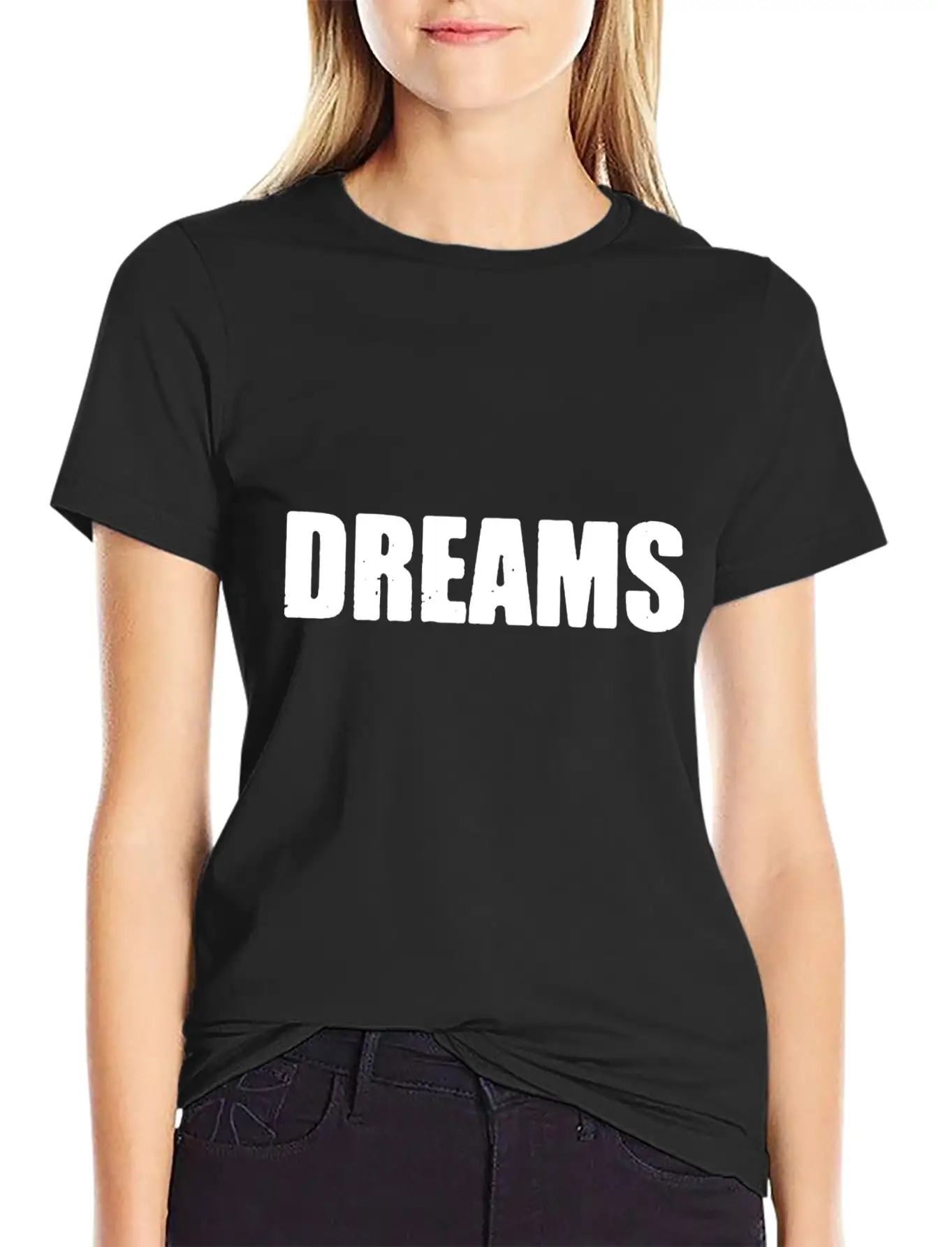 Dreams Letter Only Basic Graphic T-Shirt ¨C Daily Comfort In Soft Cotton
