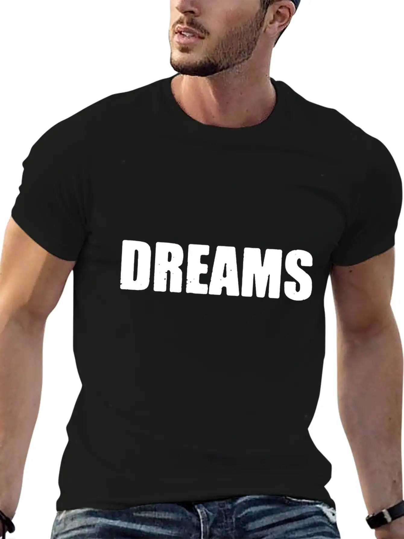 Dreams Letter Only Basic Graphic T-Shirt ¨C Daily Comfort In Soft Cotton